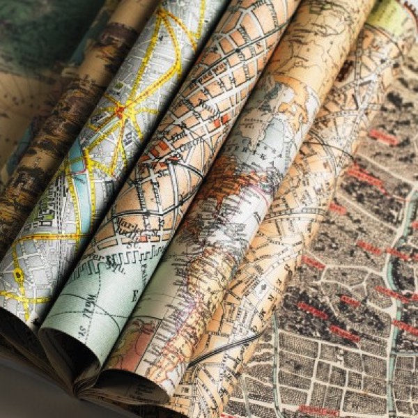 Maps - Gift and Creative Papers Book