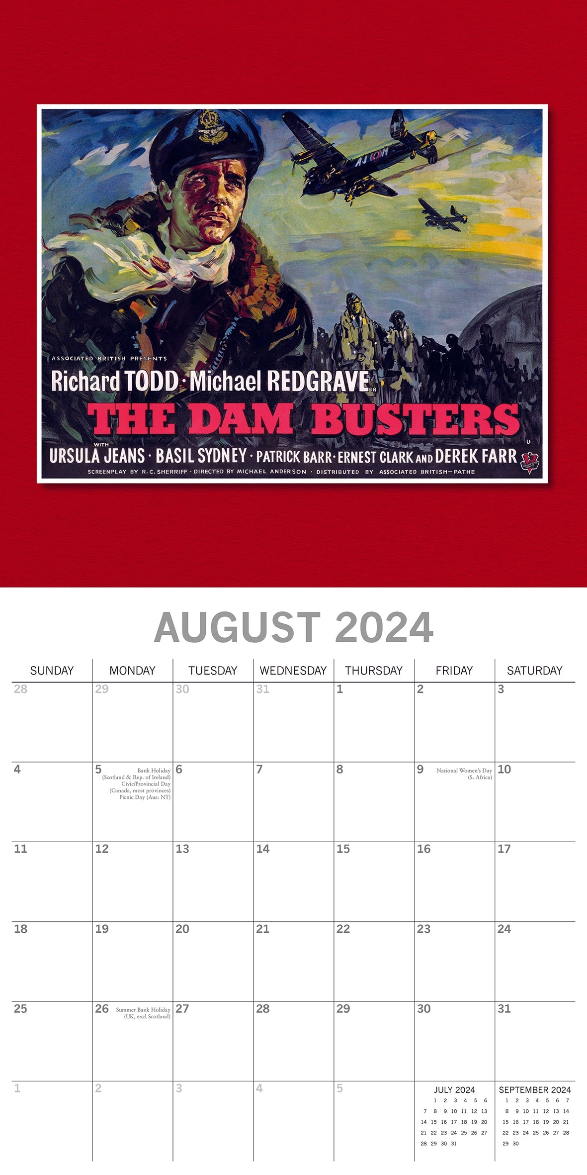 2024 Classic Movie Posters - Square Wall Calendar