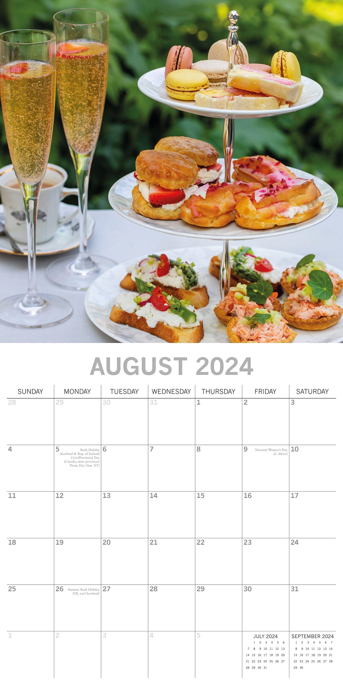 2024 Afternoon Tea - Square Wall Calendar