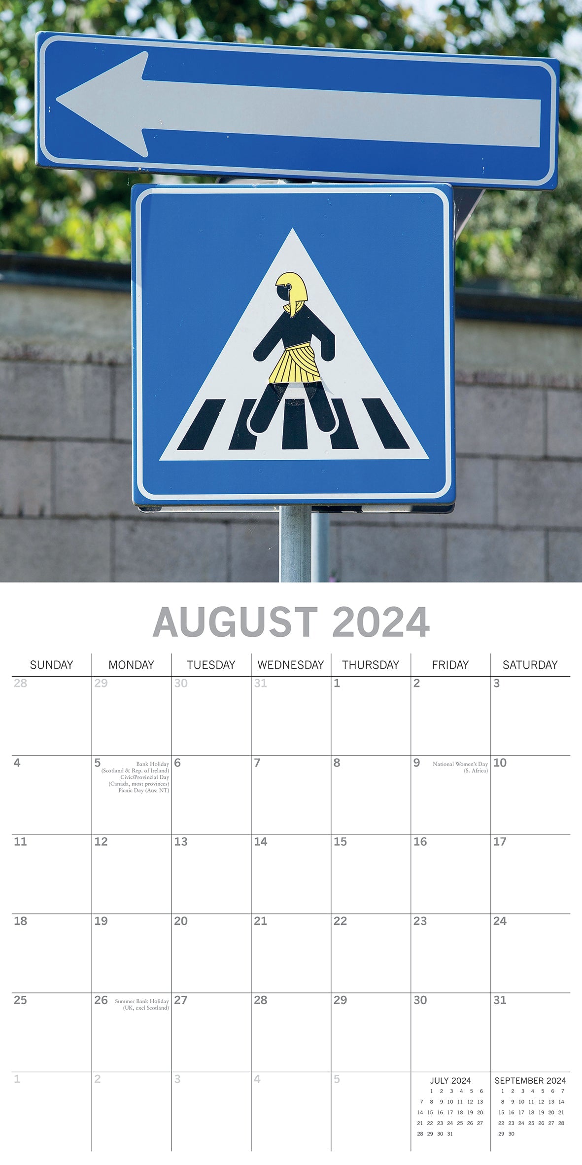 2024 Danger!...Hilarious Road Signs Ahead - Square Wall Calendar