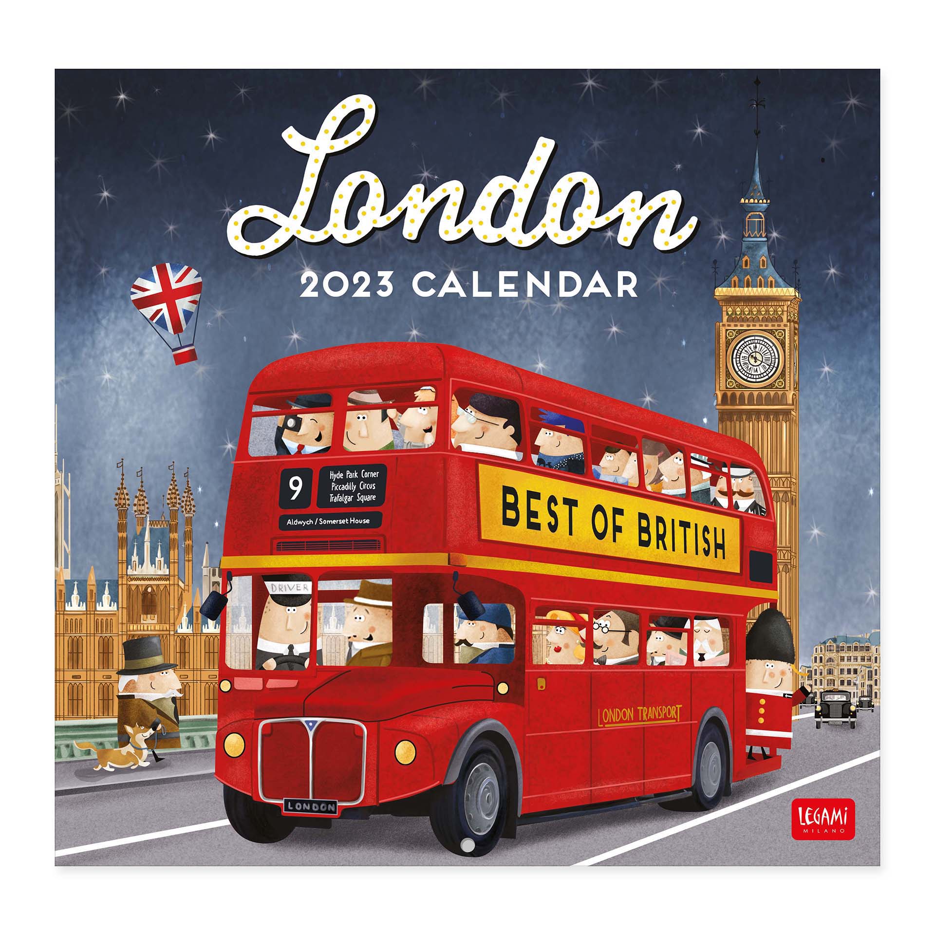 2023 London (Animated) - Square Wall Calendar