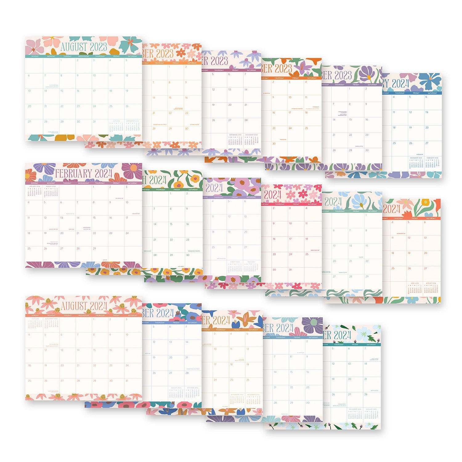 2024 Modern Floral - Monthly Magnetic Pad Calendar  SOLD OUT