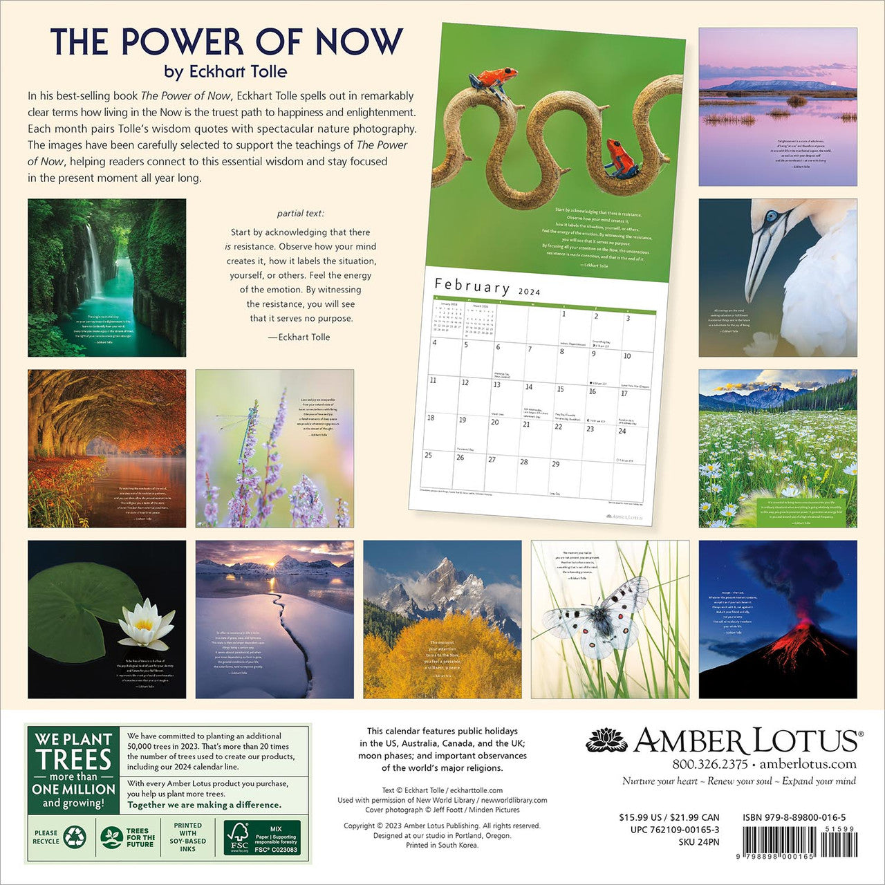 2024 Power of Now - Square Wall Calendar