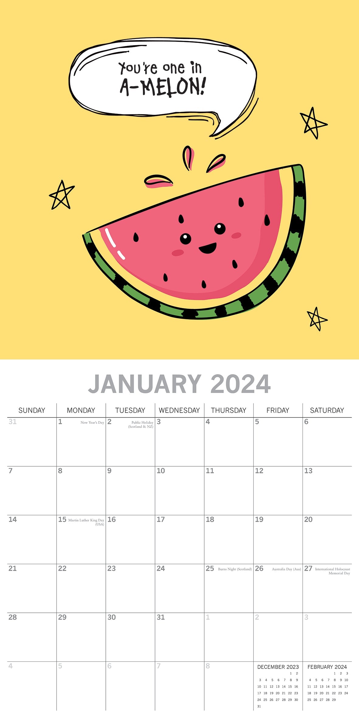 2024 Avo Great Day - Square Wall Calendar
