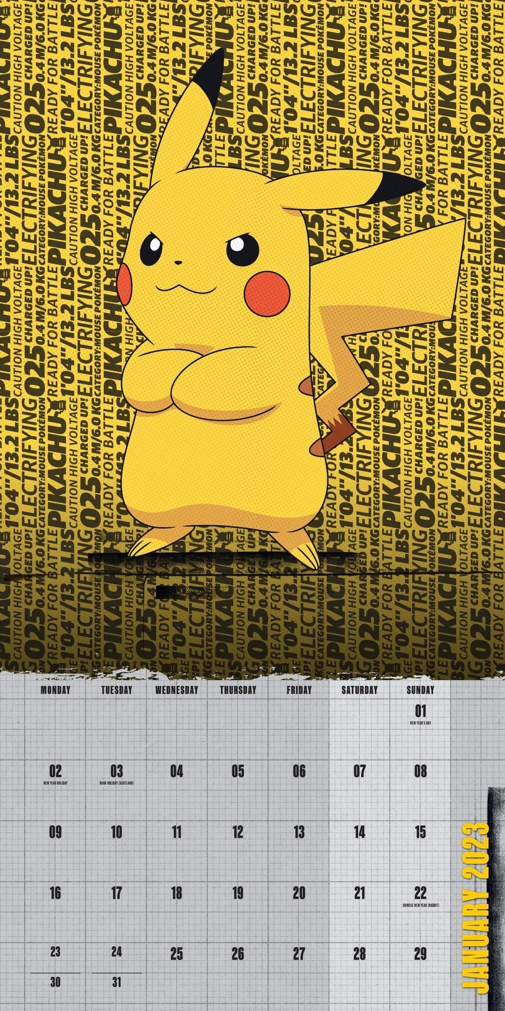 2023 Pokemon - Square Wall Calendar