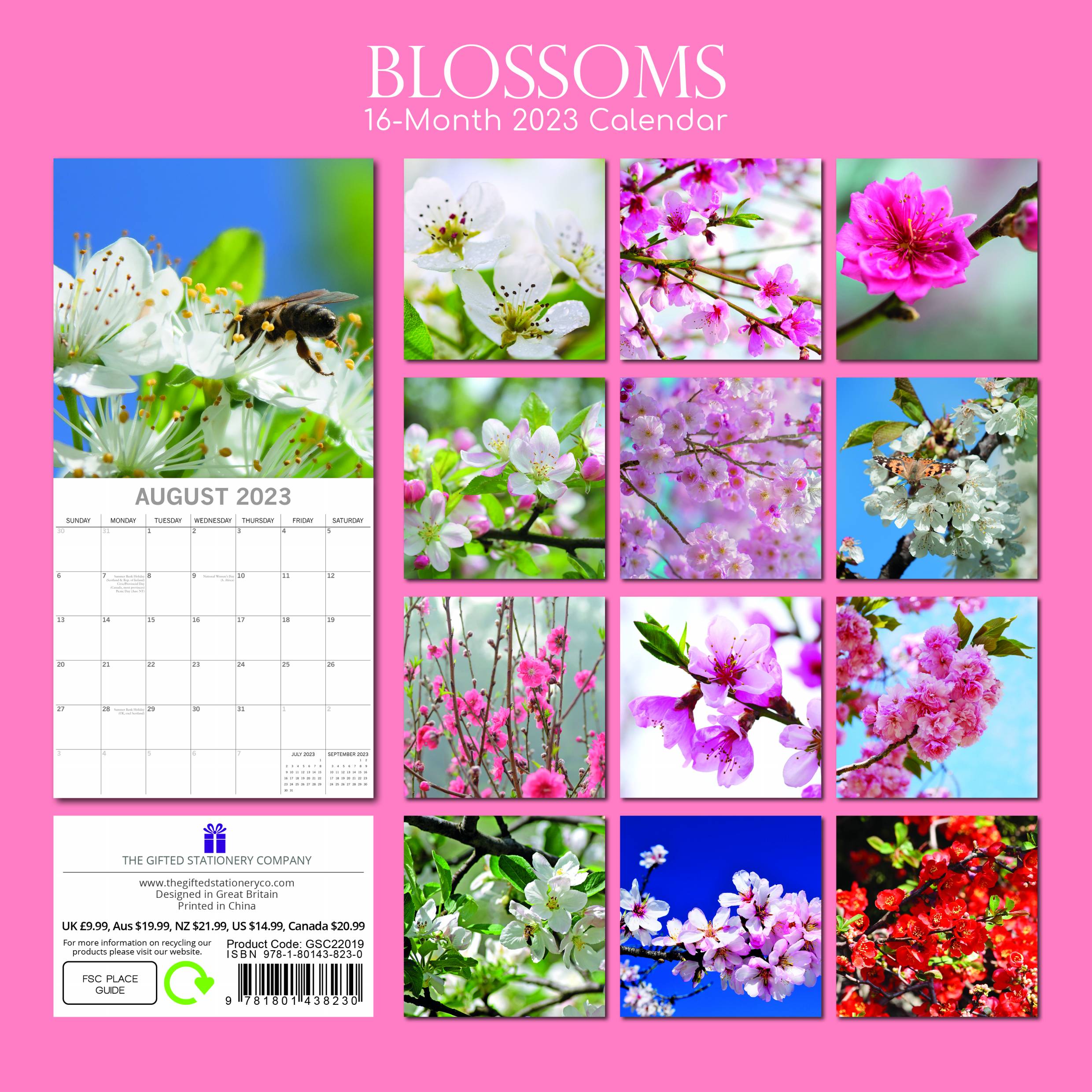 2023 Blossoms - Square Wall Calendar