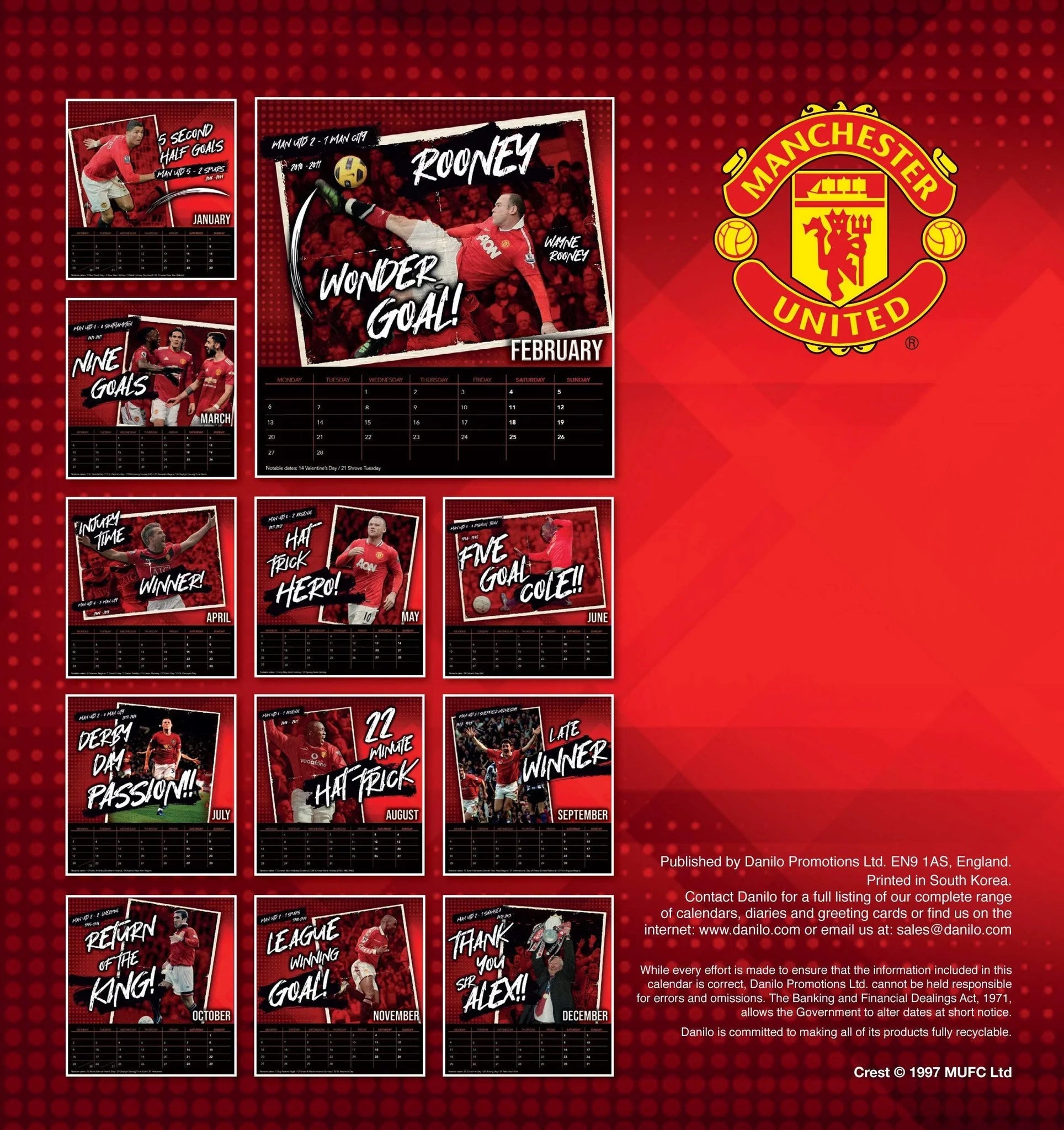 2023 Manchester United FC - Desk Easel Calendar