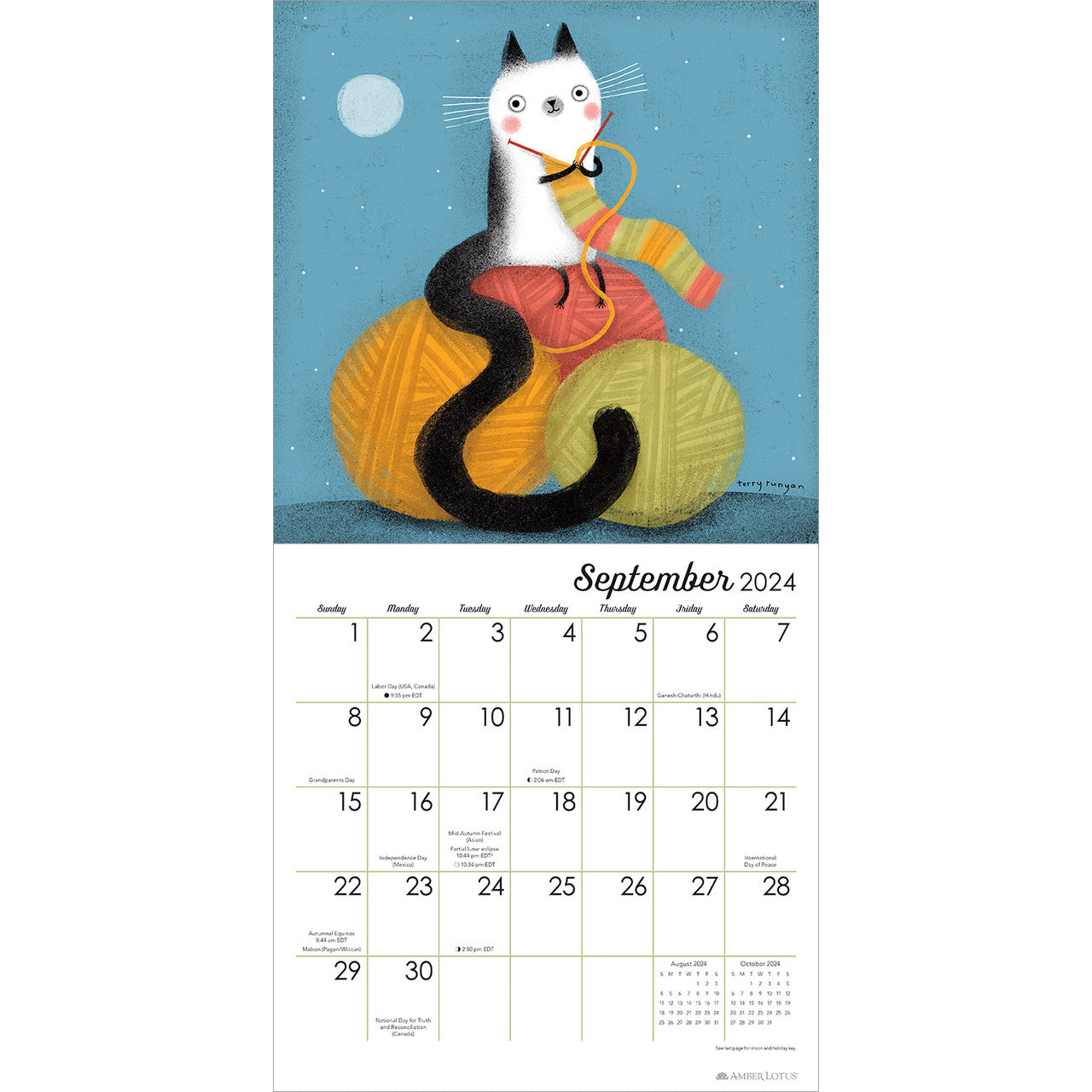 2024 Feline - Square Wall Calendar