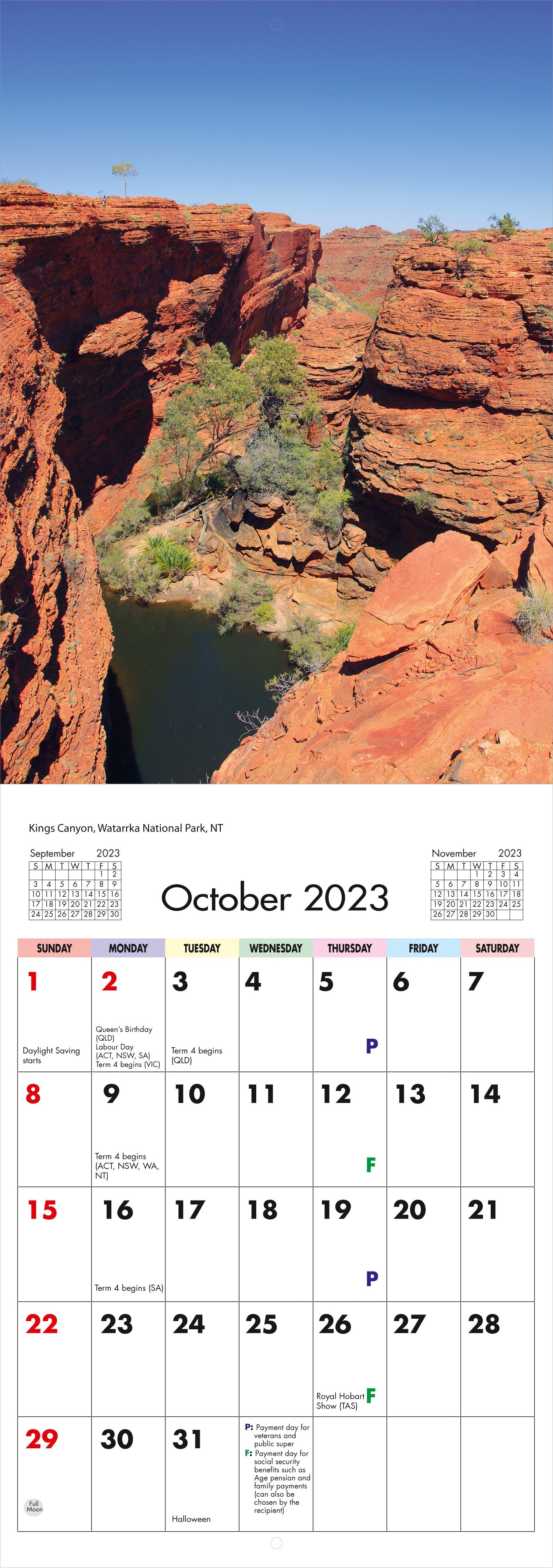 2023 National Parks Of Australia - Slim Wall Calendar