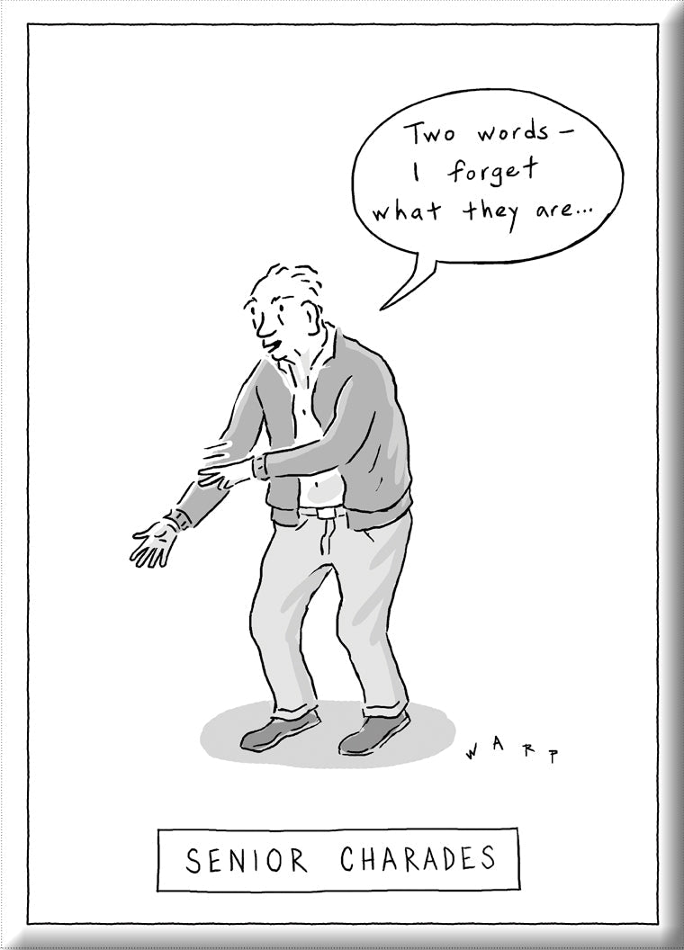 Senior Charades (By New Yorker) - Hard Magnet