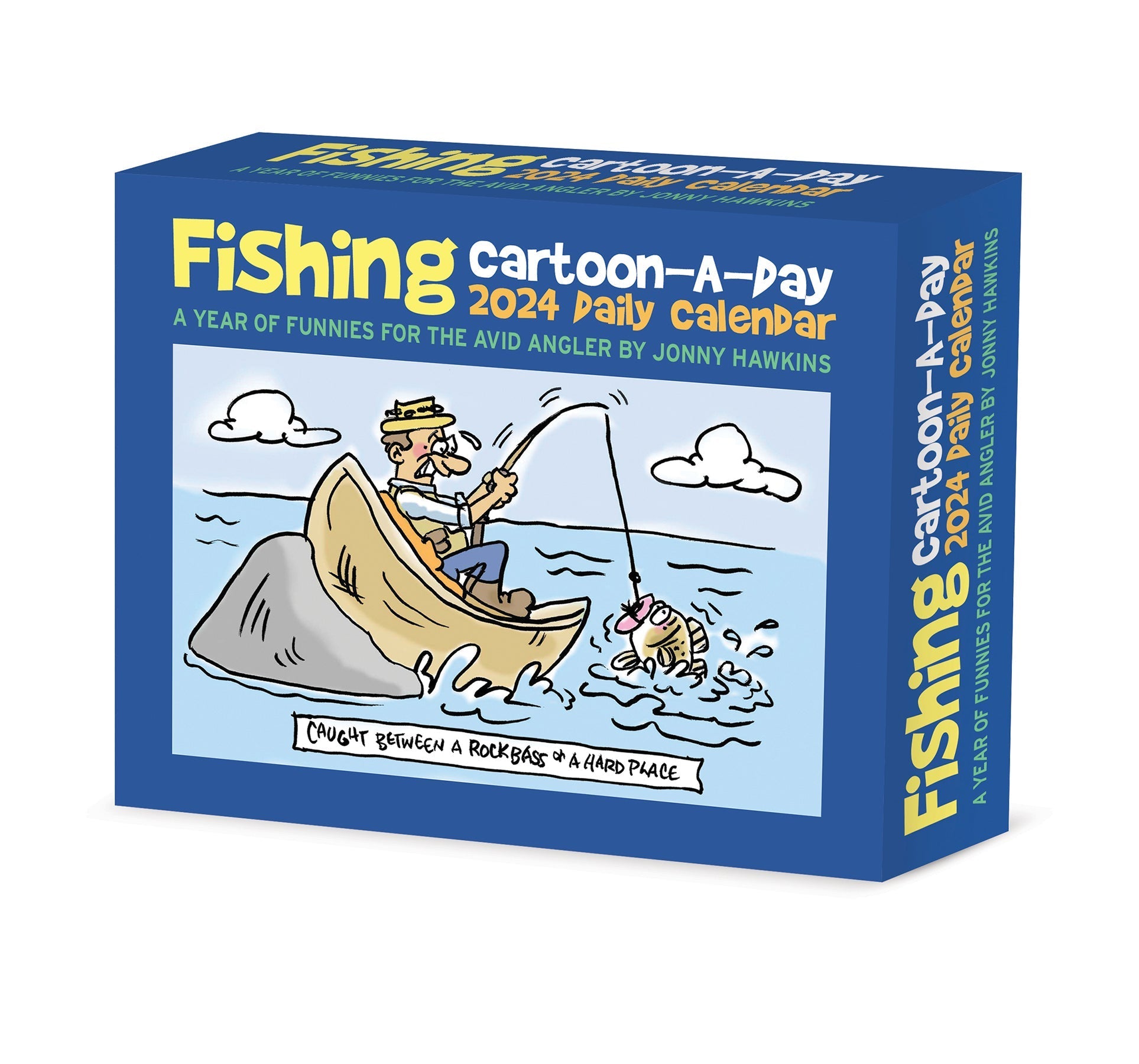 2024 Fishing Cartoon-A-Day by Jonny Hawkins - Daily Boxed Page-A-Day Calendar US
