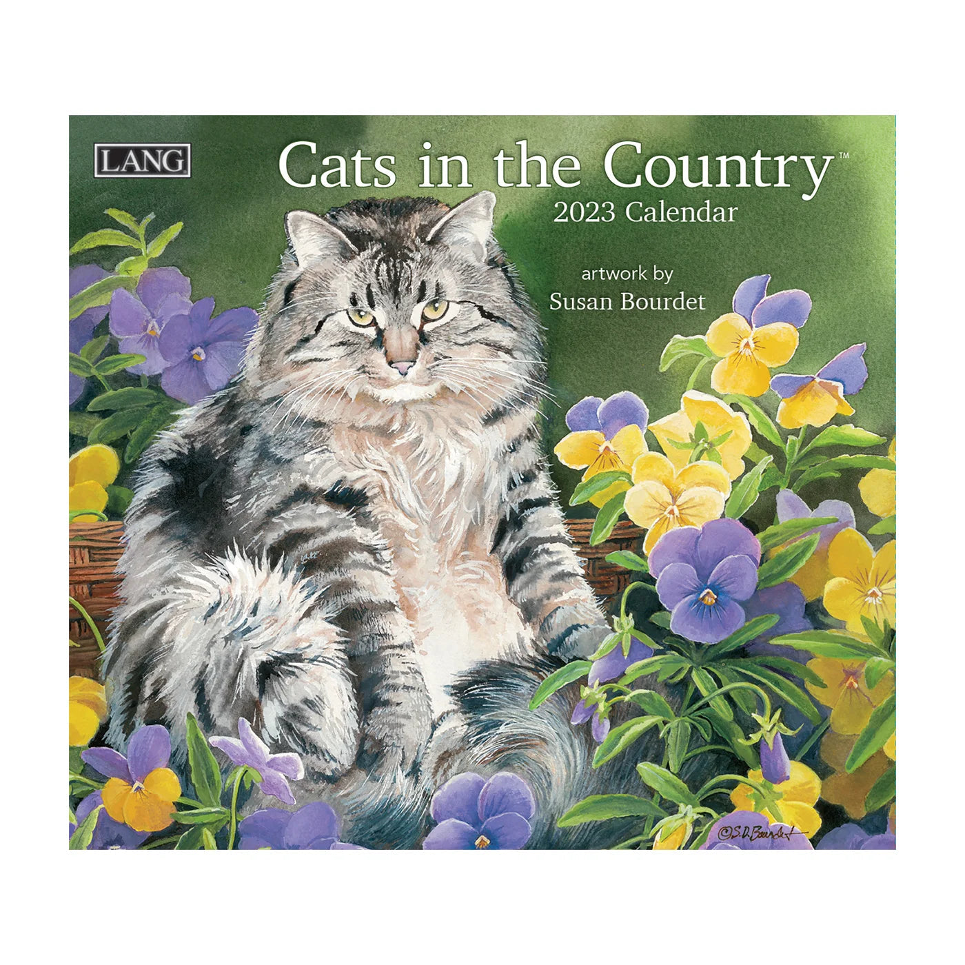 2023 LANG Cats in the Country by Susan Bourdet - Deluxe Wall Calendar
