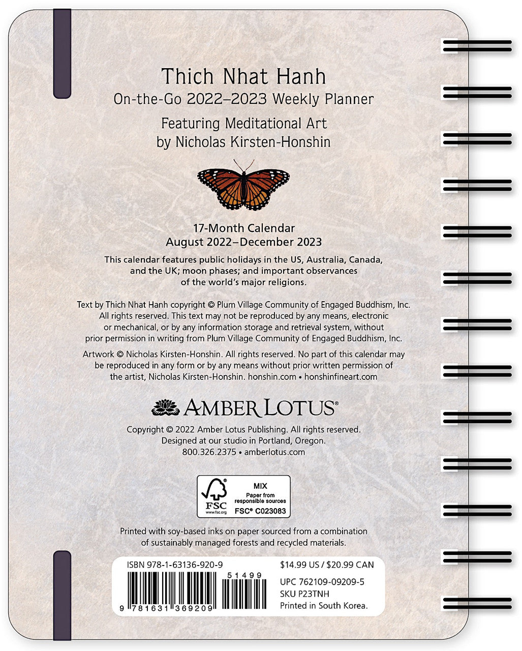 2023 Thich Nhat Hanh - Diary/Planner