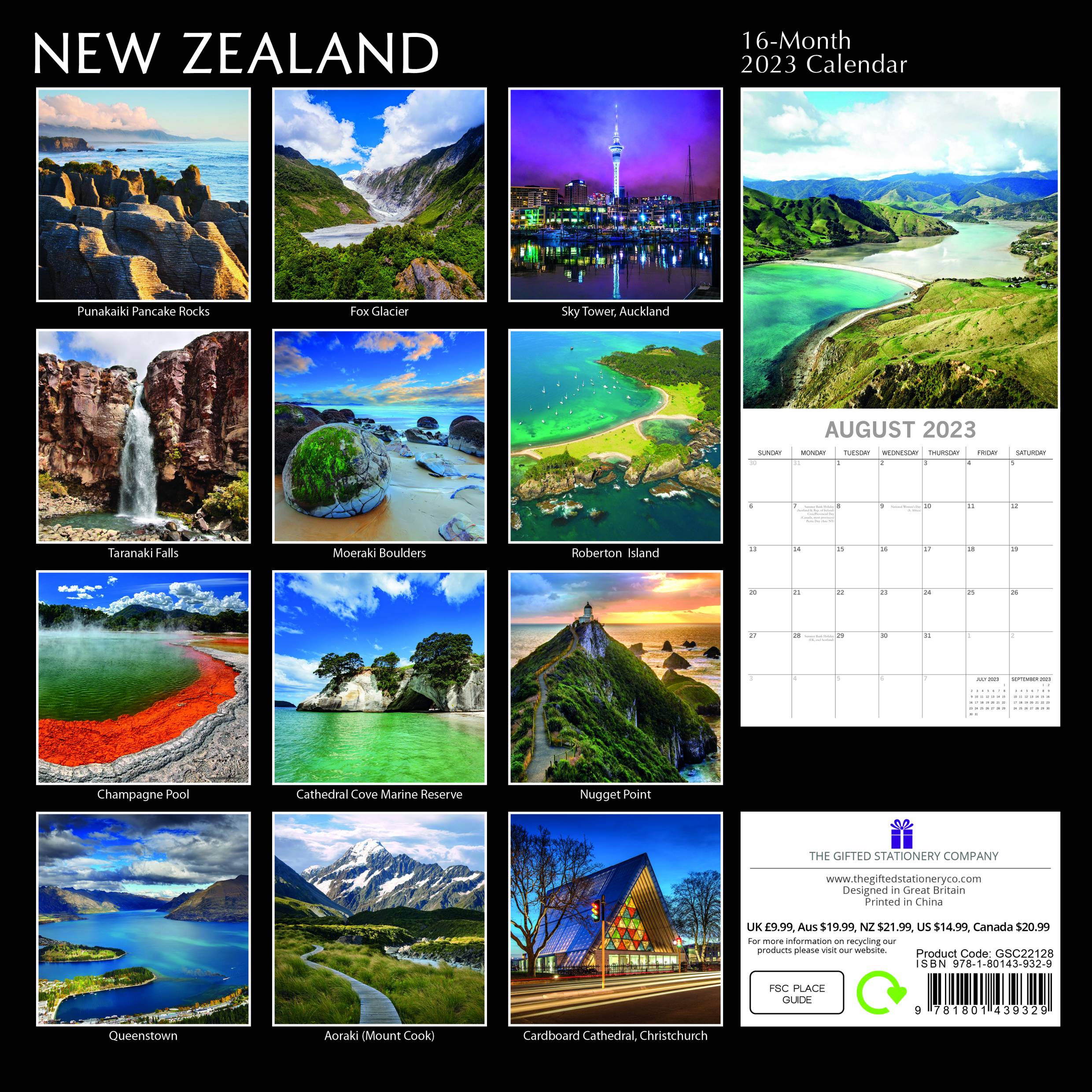 2023 New Zealand - Square Wall Calendar