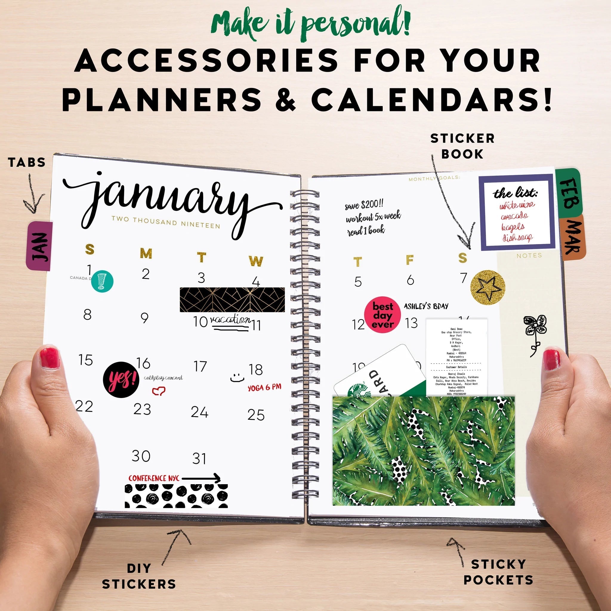 Totally Adorable Planning Sticker Book - Calendar Accessories US