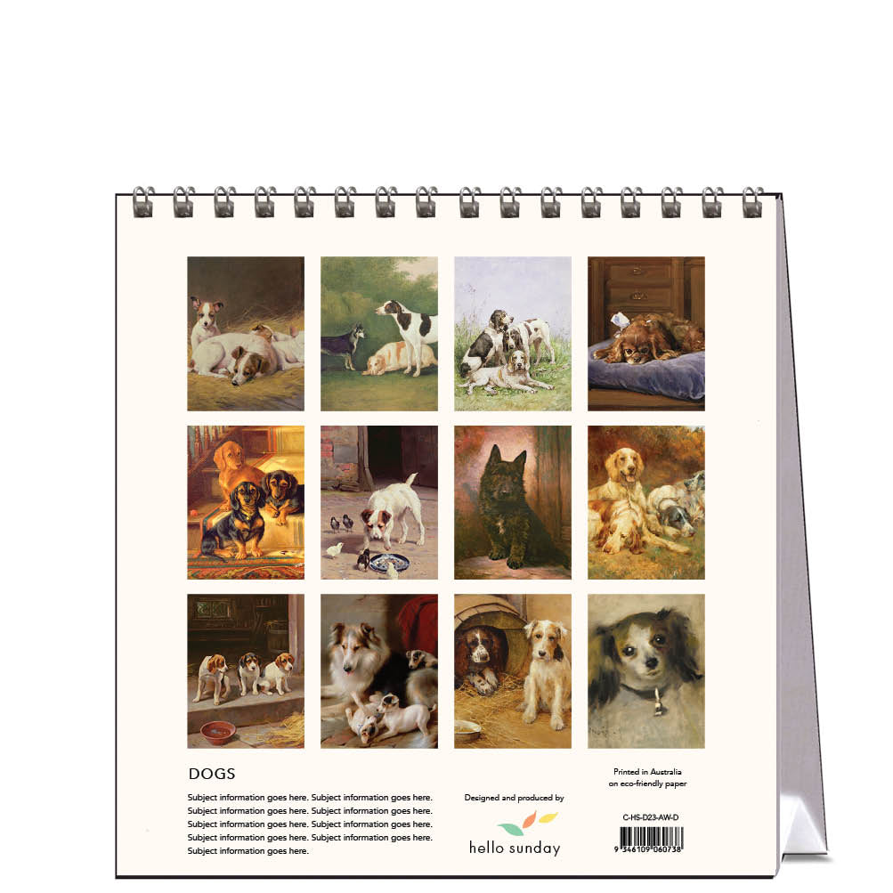 2023 Dogs - Desk Easel Calendar
