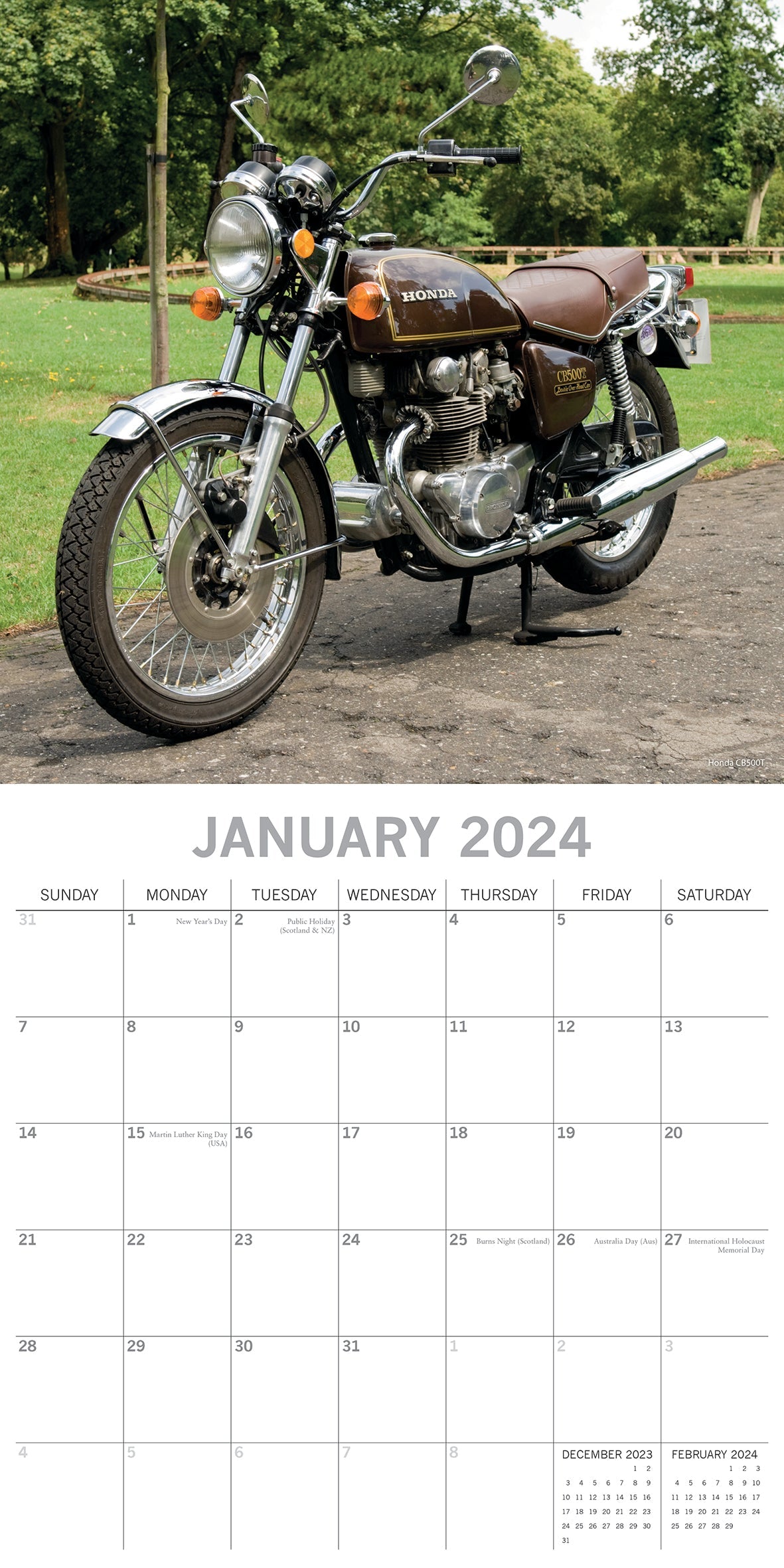 The Gifted Stationery 2024 Square Wall Calendar, Vintage Travel
