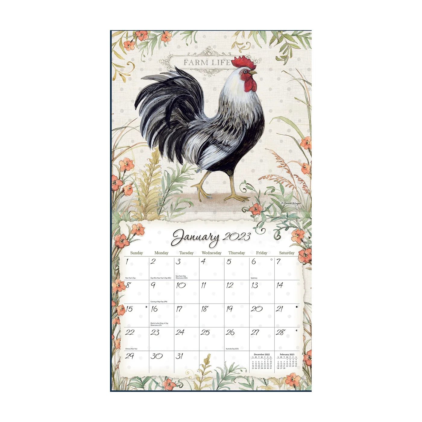 2023 LANG Proud Rooster by Susan Winget - Deluxe Wall Calendar