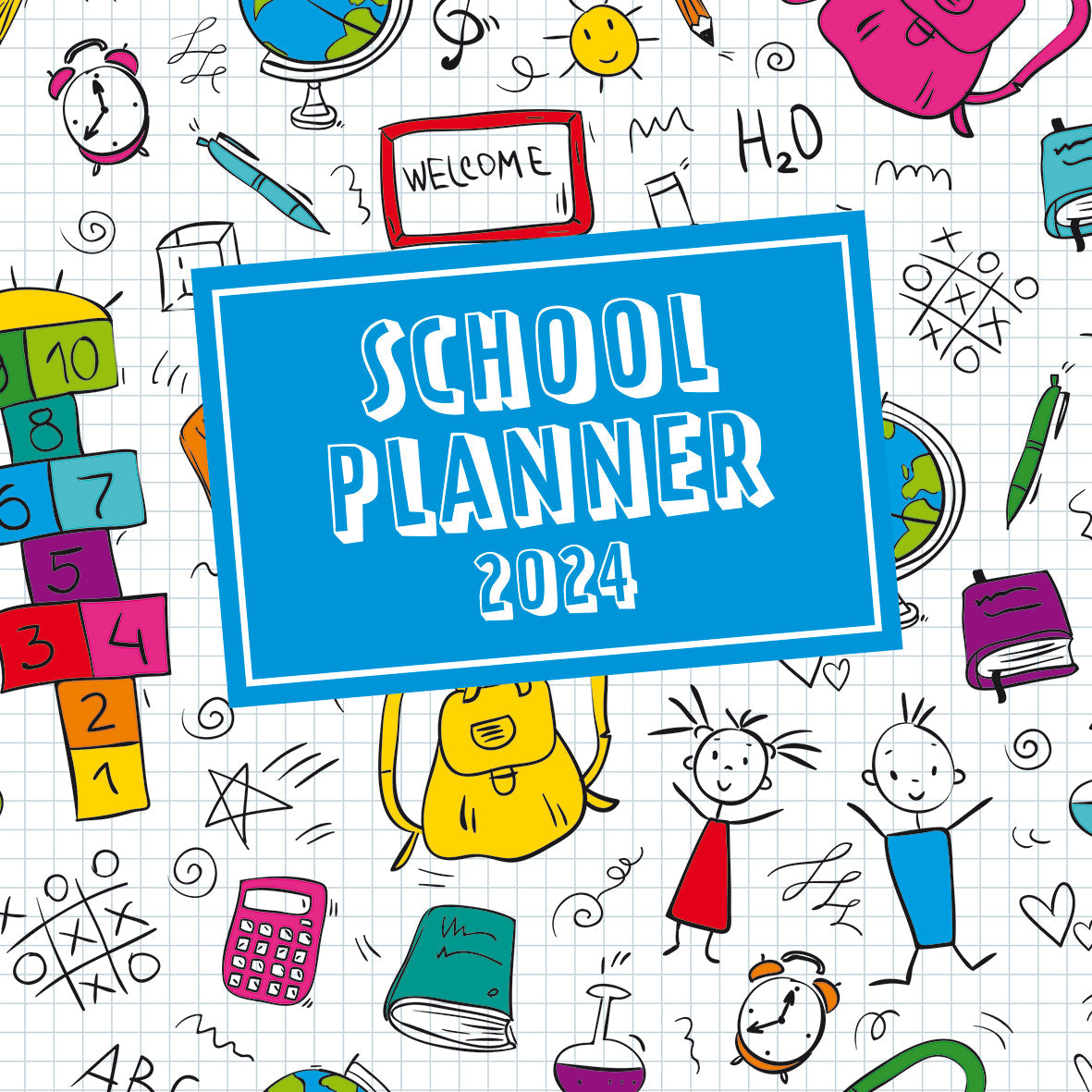 2024 School Planner - Square Wall Calendar