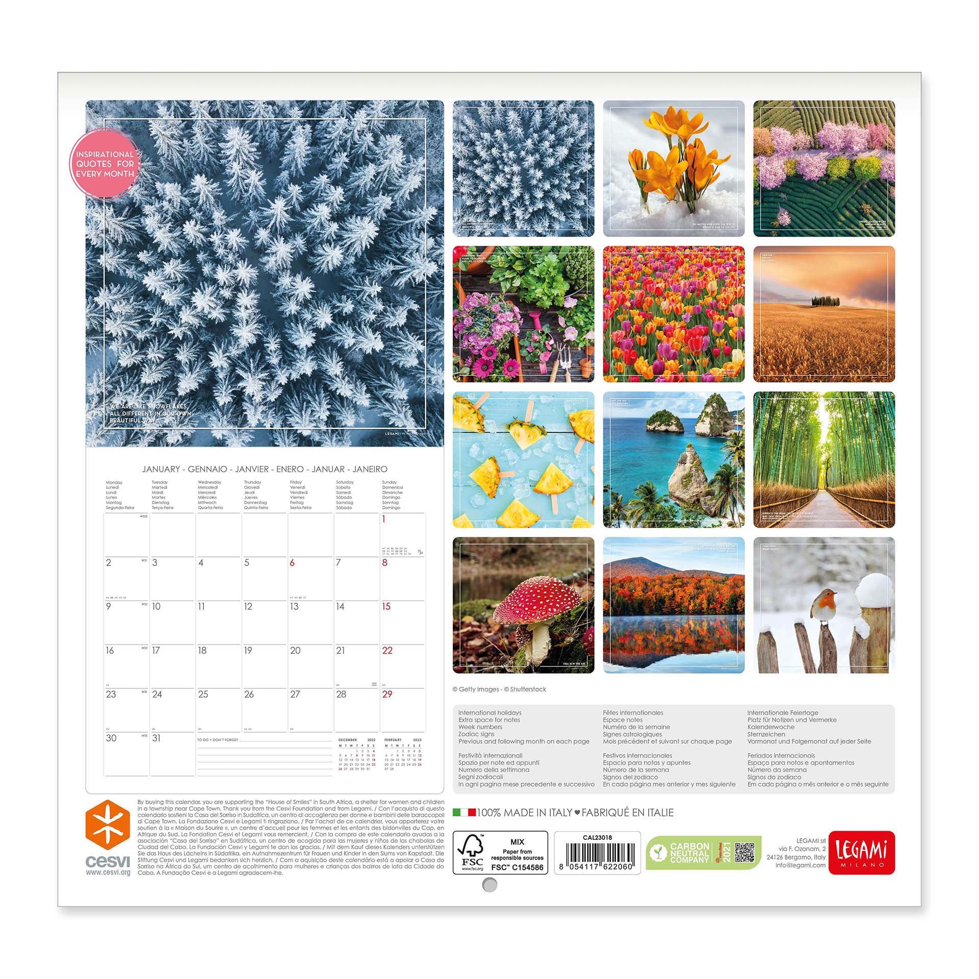 2023 Four Seasons - Square Wall Calendar