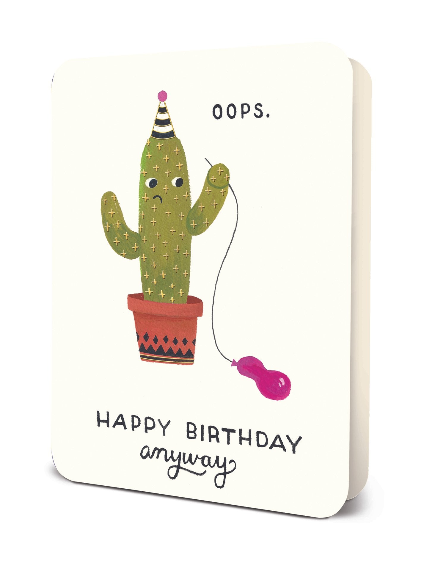 Oops Cactus - Greeting Card Greeting Card Orange Circle Studio