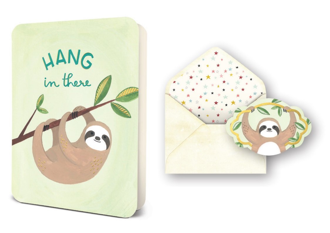 Hang in There Sloth - Greeting Card Greeting Card Orange Circle Studio