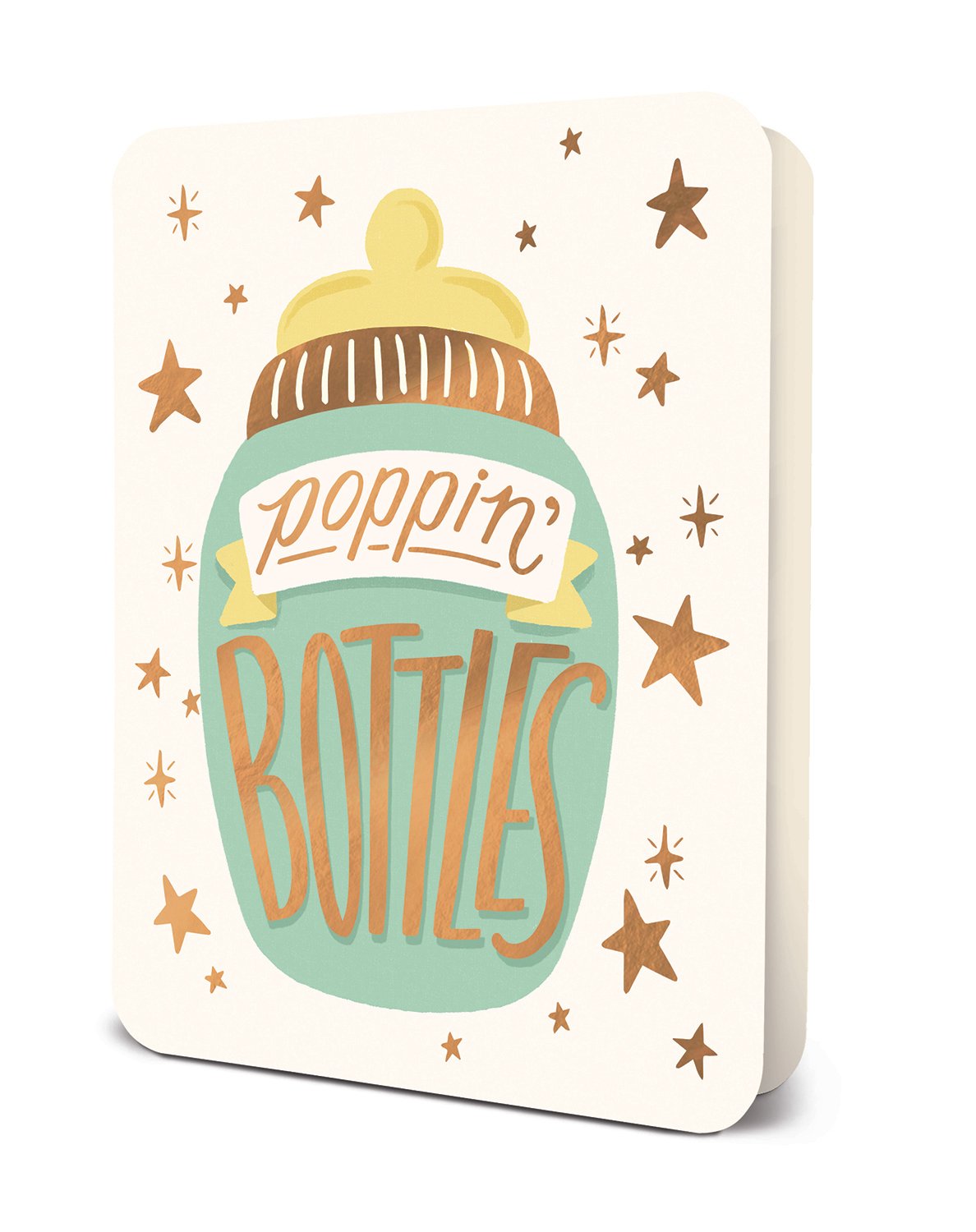Poppin Bottles - Greeting Card Greeting Card Orange Circle Studio