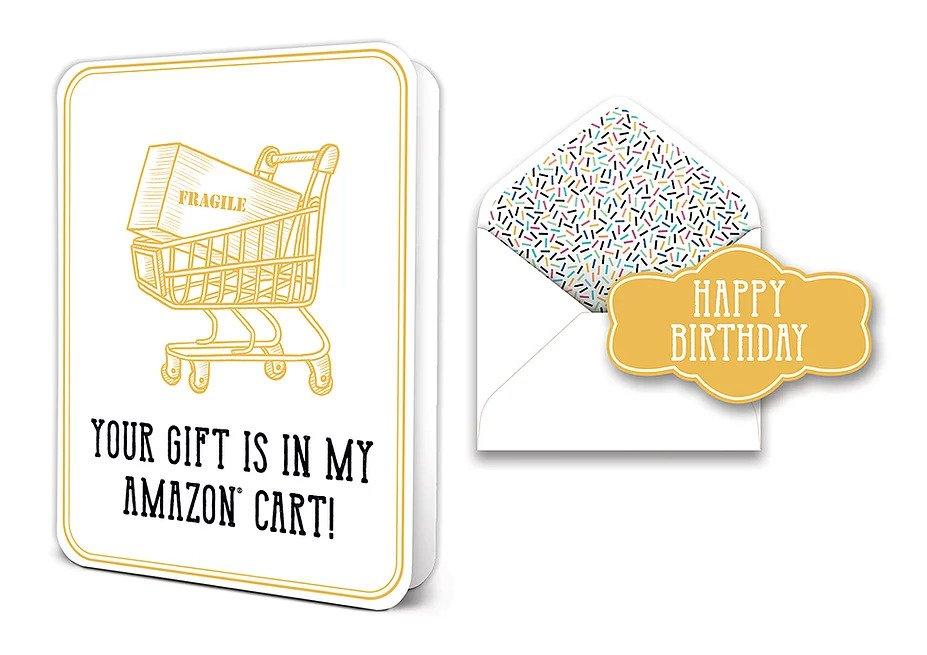 Your Gift Is in My Amazon Cart - Greeting Card Greeting Card Orange Circle Studio