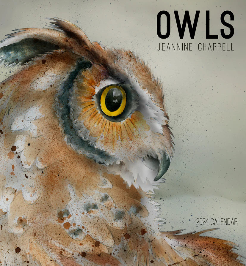 2024 Owls: Jeannine Chappell - Square Wall Calendar