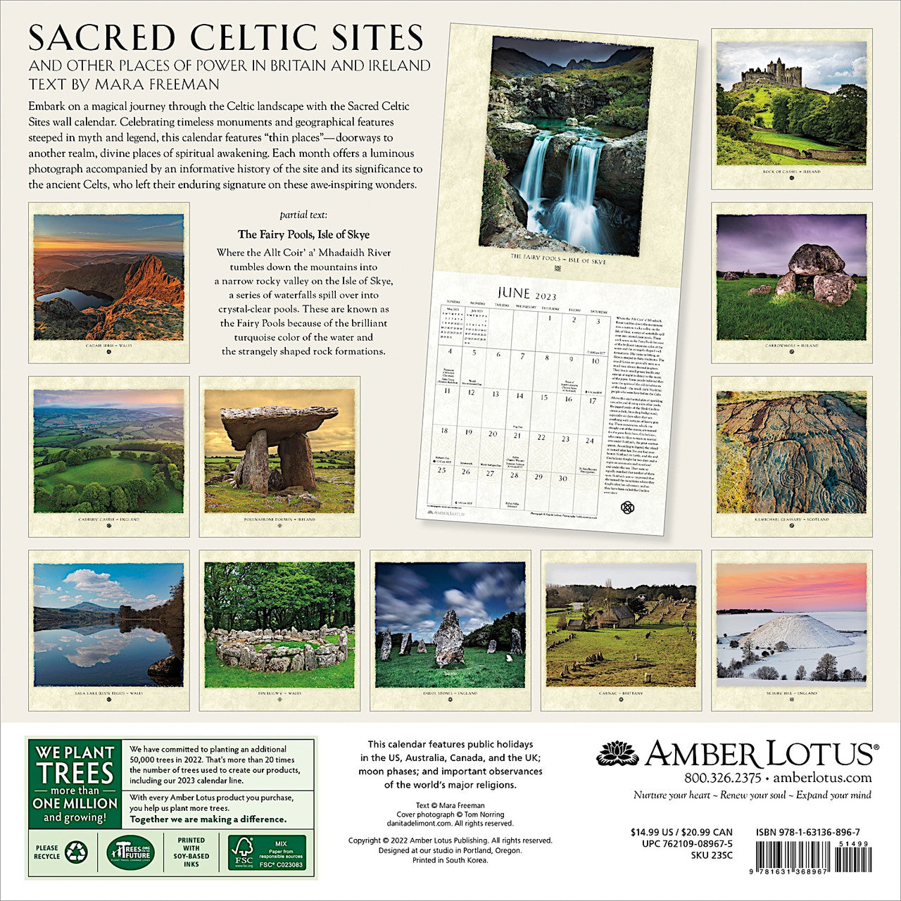 2023 Sacred Celtic Sites - Square Wall Calendar