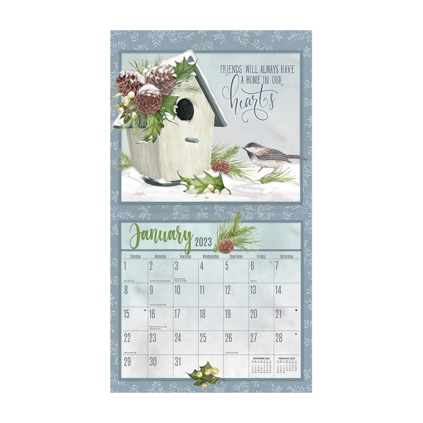 2023 LANG Abundant Friendship by Nicole Tamarin - Deluxe Wall Calendar