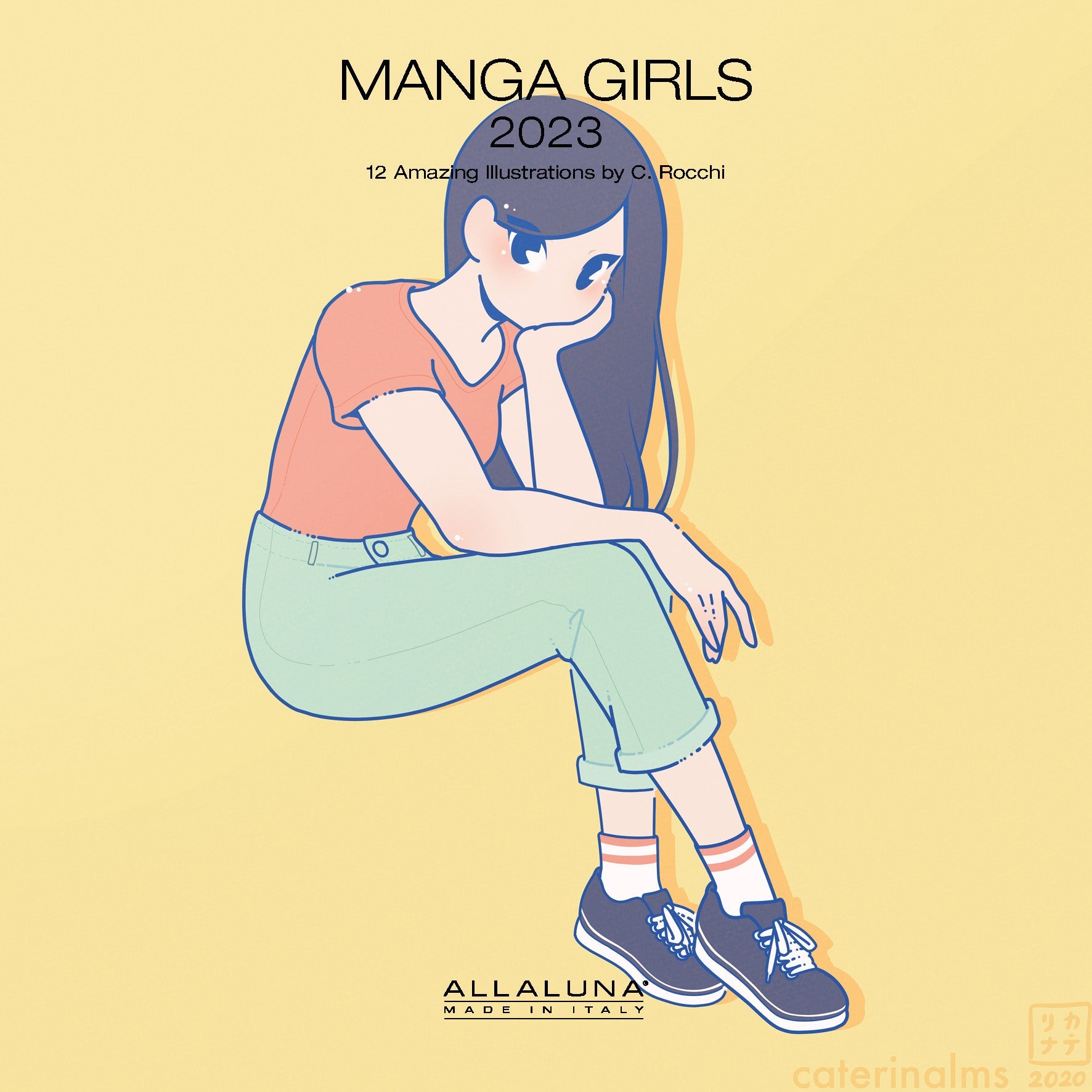 2023 Manga Girls - Square Wall Calendar