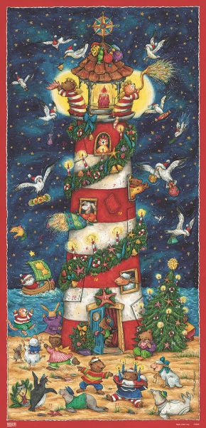 Christmas at a Lighthouse - Large Poster Advent Calendar