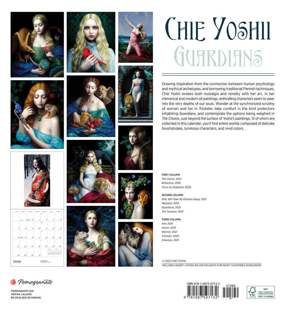 2024 Chie Yoshii: Guardians - Square Wall Calendar