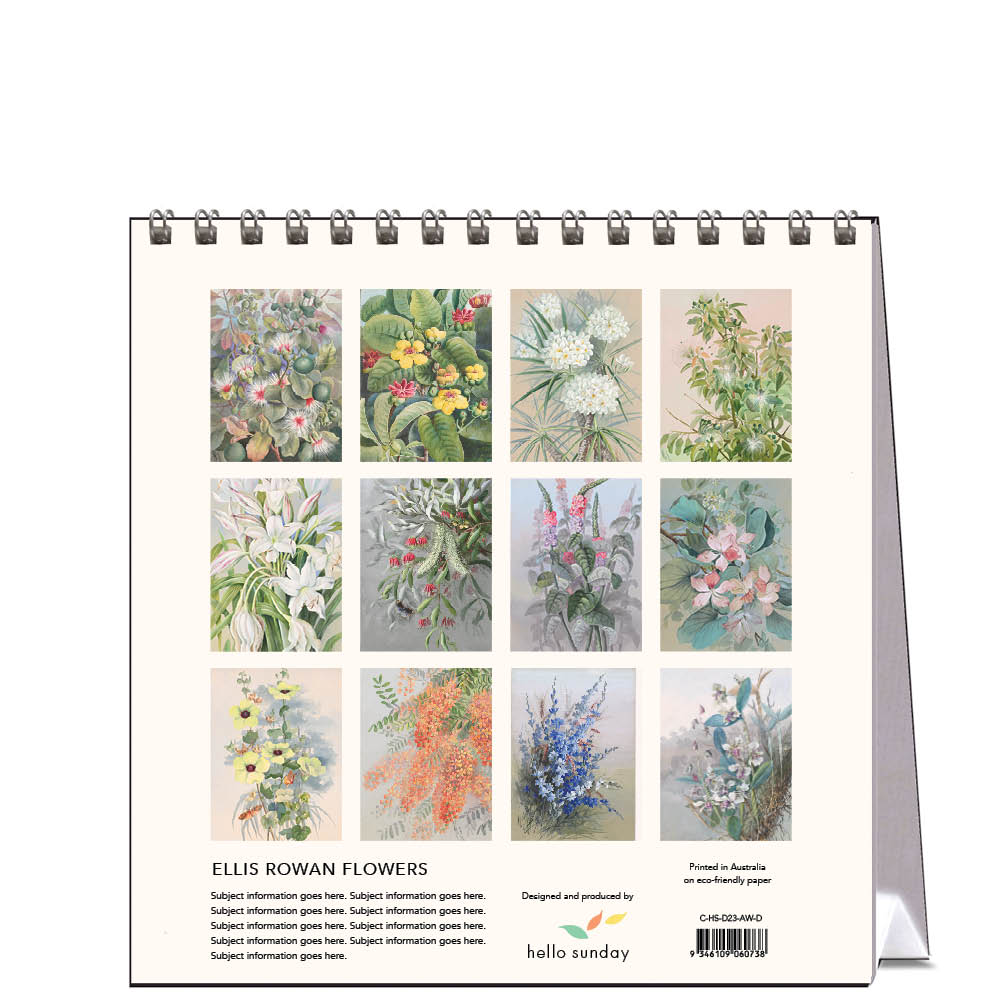 2023 Flowers by Ellis Rowan - Desk Easel Calendar