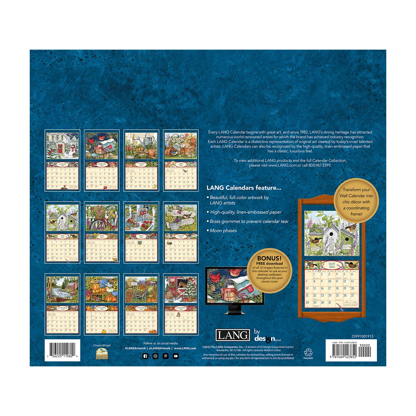 2023 LANG Heart and Home by Susan Winget - Deluxe Wall Calendar