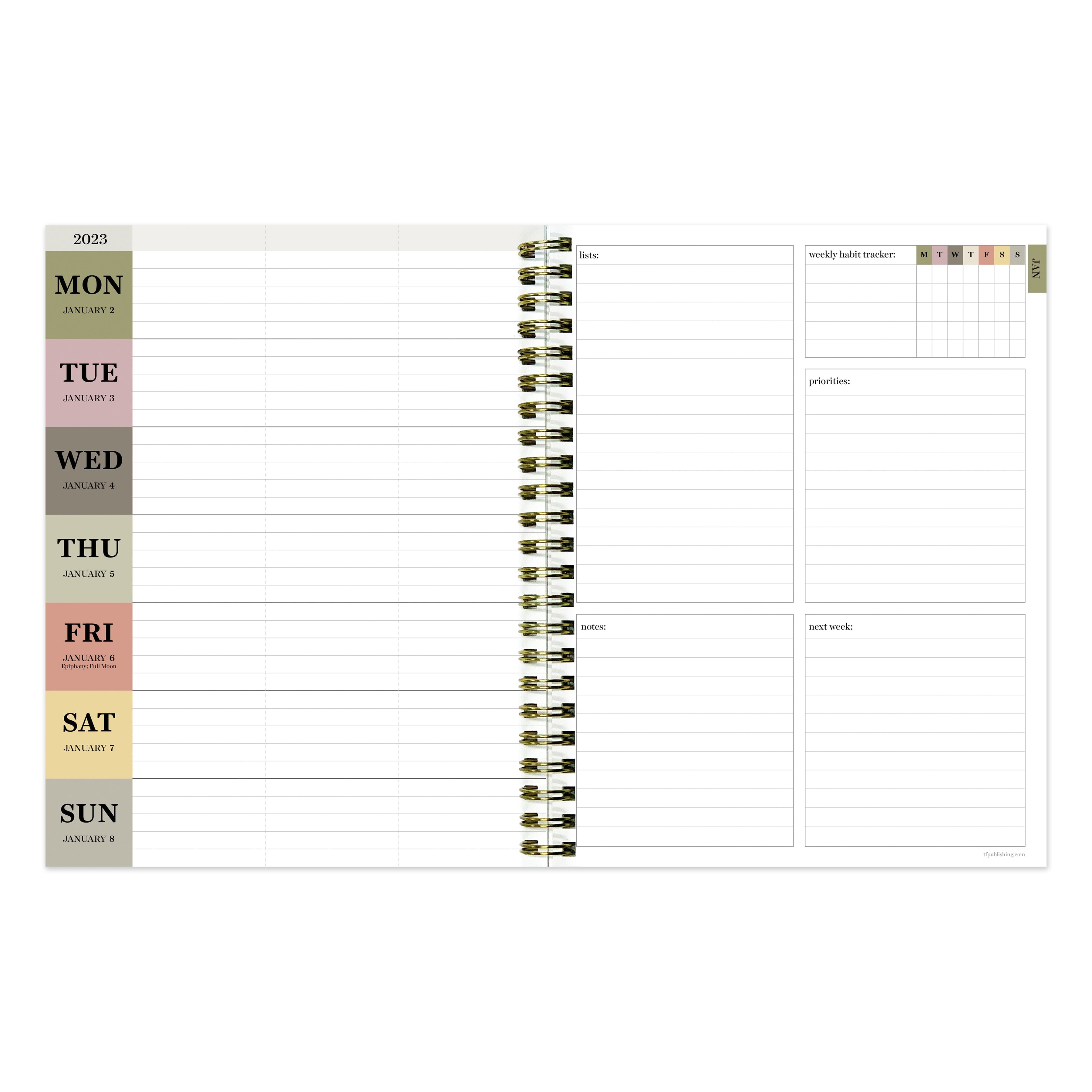 2023 Tiny Blossoms - Medium Weekly, Monthly Diary/Planner