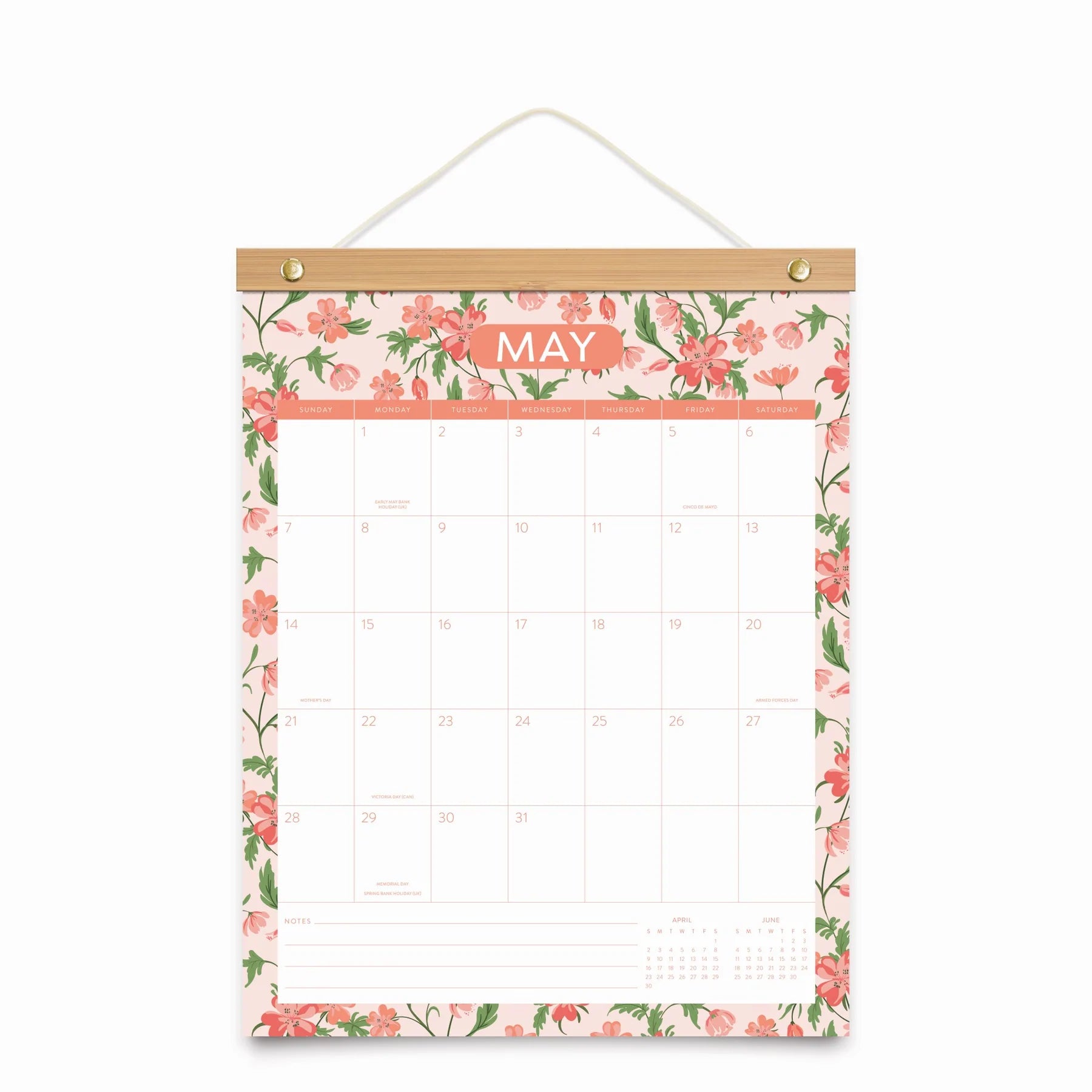 2023 Flower Shoppe by Teresa Chan (Bamboo-Hanger Calendar) - Deluxe Wall Calendar