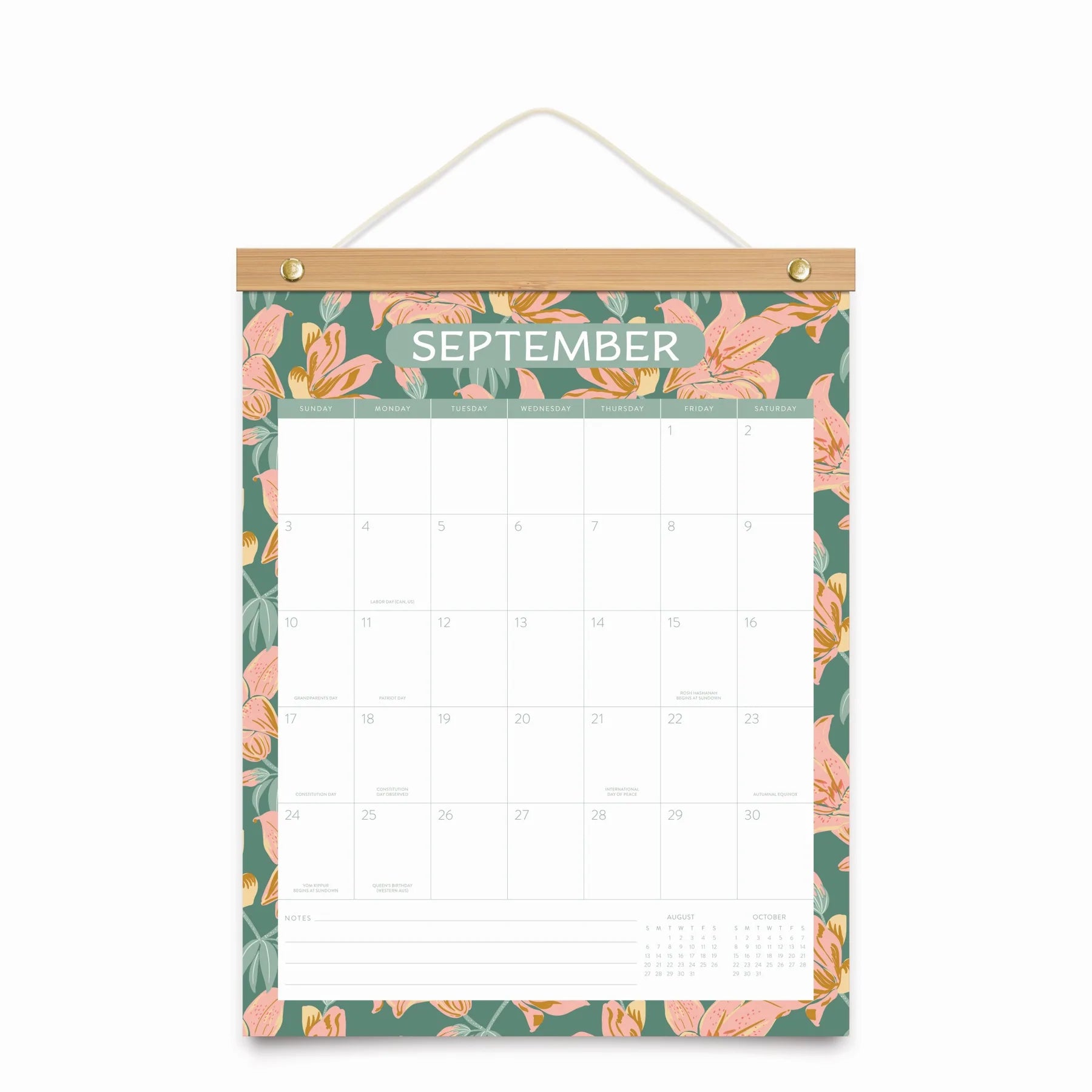 2023 Flower Shoppe by Teresa Chan (Bamboo-Hanger Calendar) - Deluxe Wall Calendar