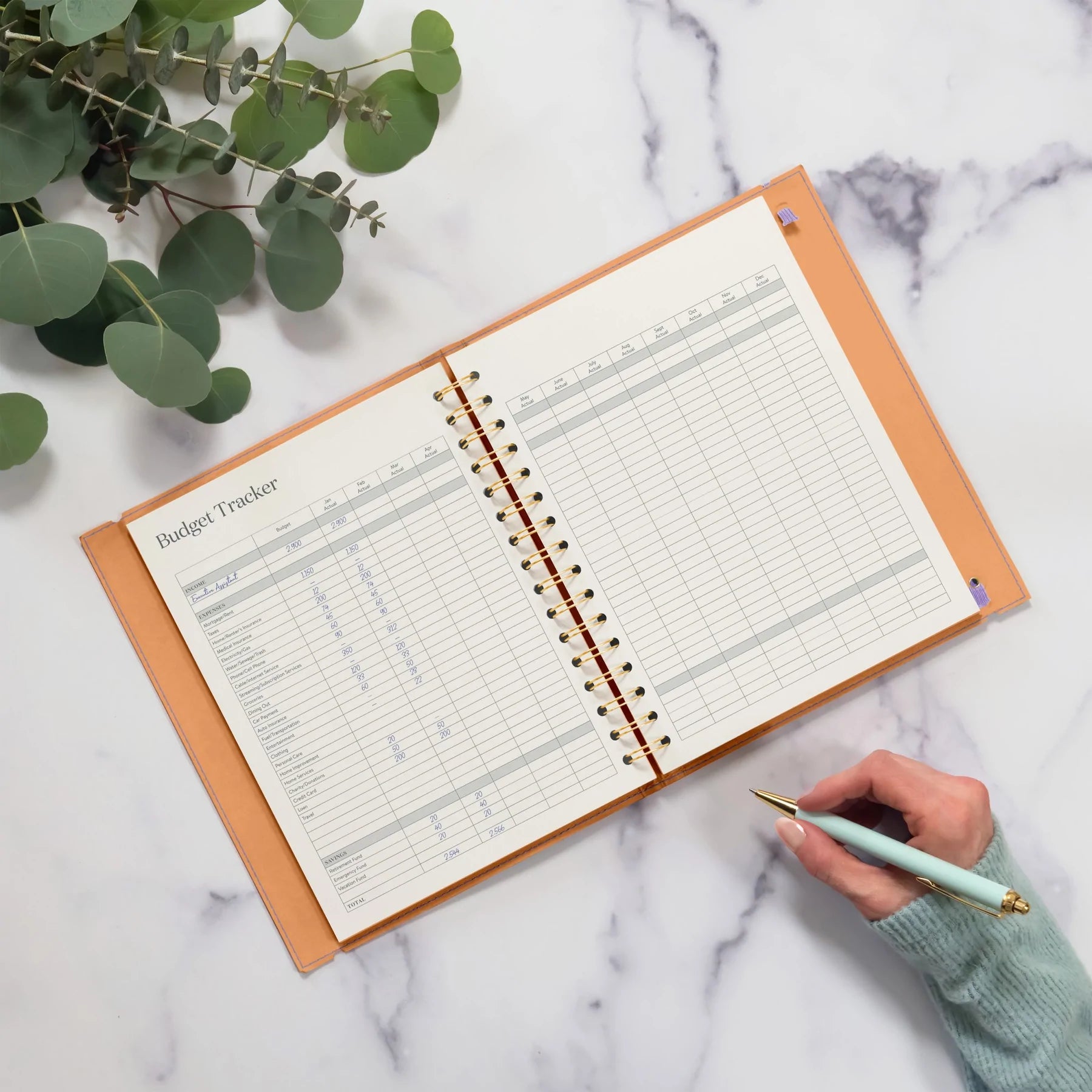 2023 Orange & Lavender (Real-Time Weekly/Monthly Planner) - Diary/Planner
