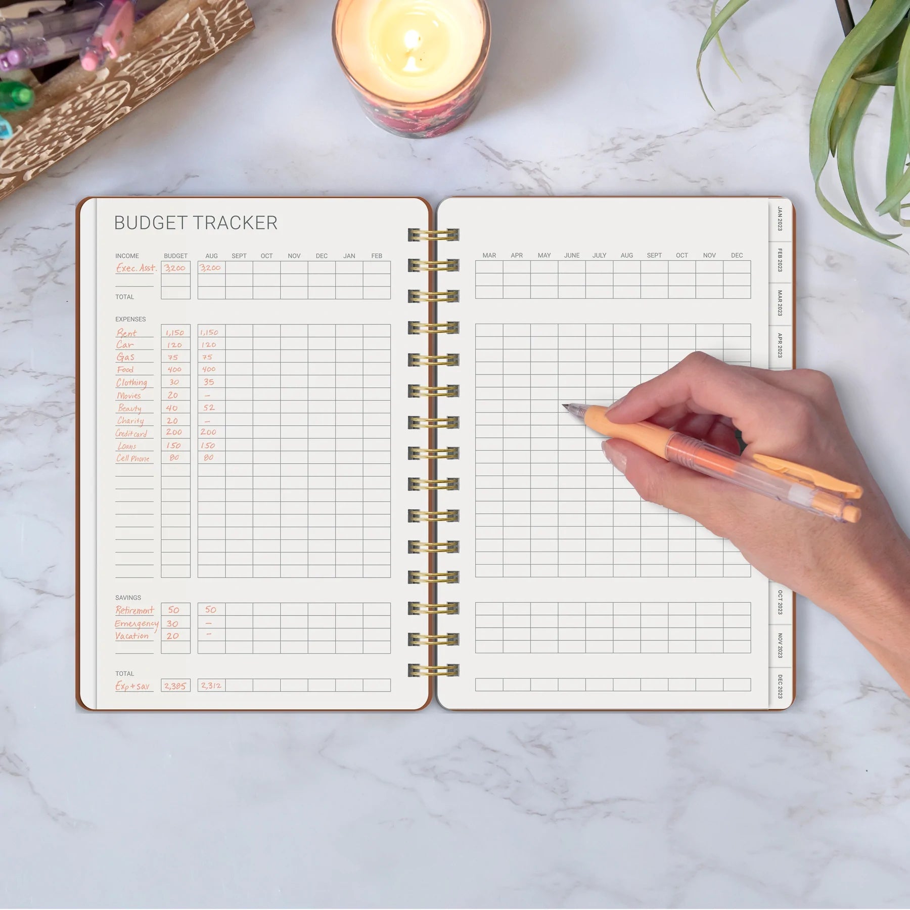 2023 Cinnamon Brown (Agatha Weekly/Monthly Planner) - Diary/Planner