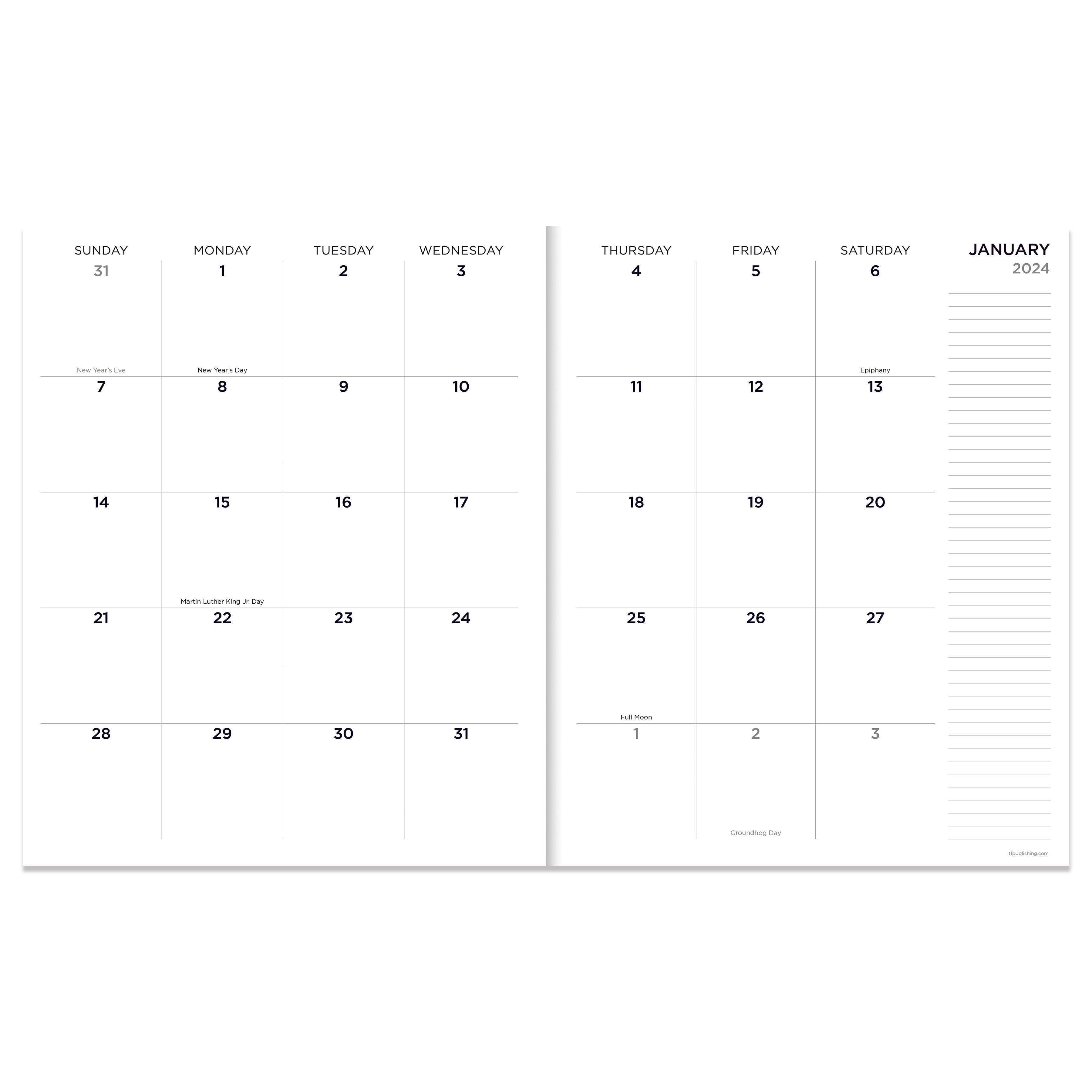 2024 Fade to Gray - Large Monthly Diary/Planner US
