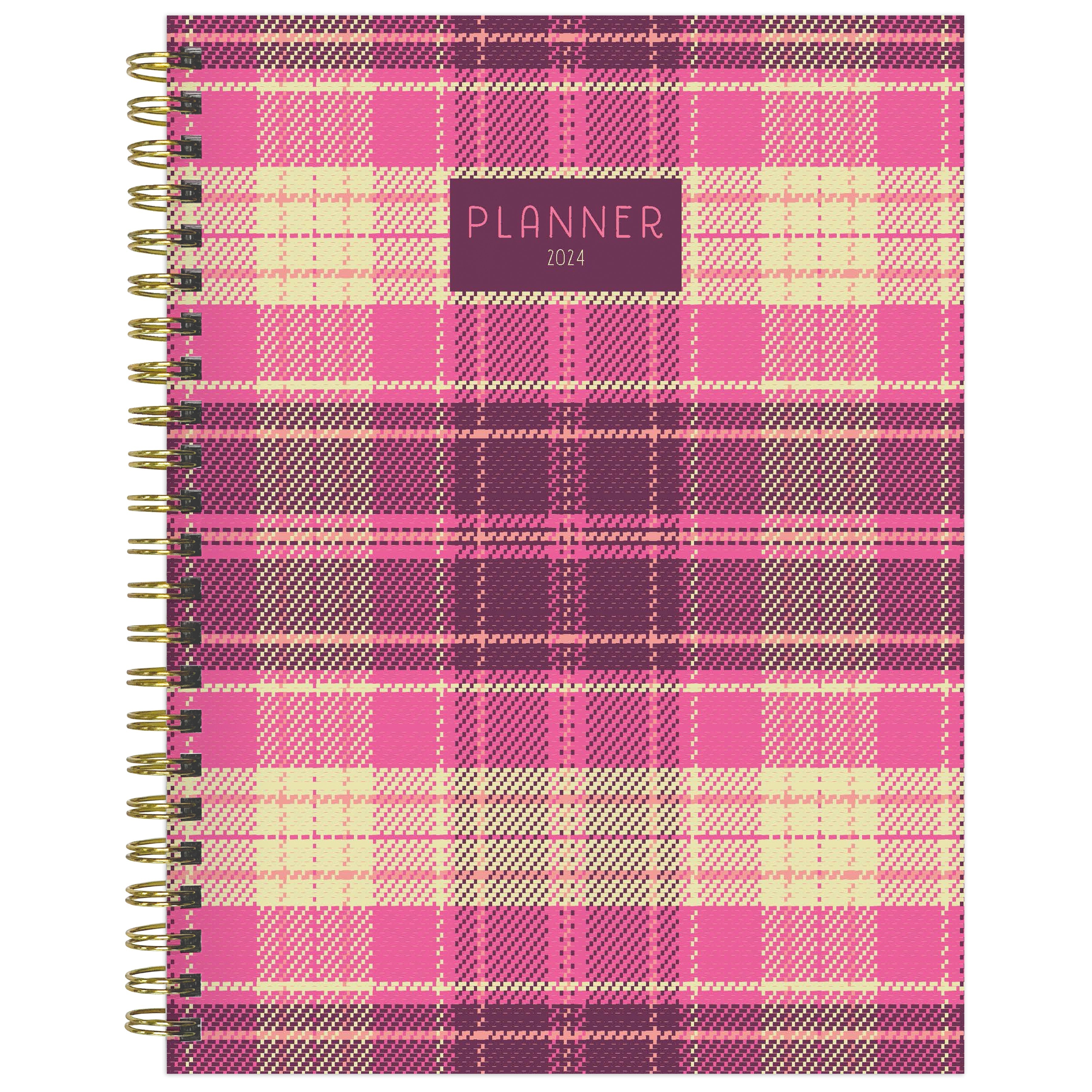 2024 Preppy in Pink - Medium Weekly, Monthly Diary/Planner US
