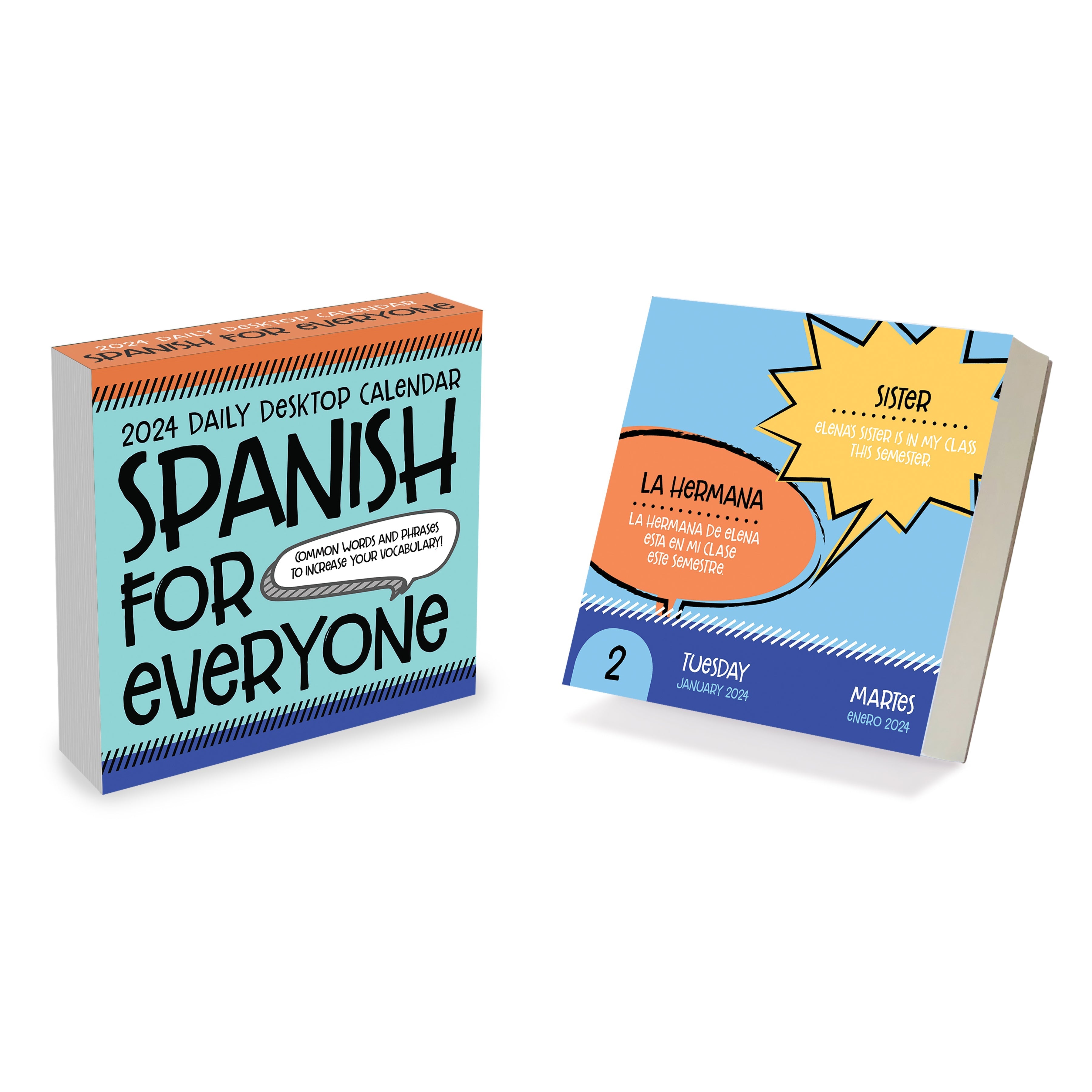 2024 Spanish Words Daily Boxed PageADay Travel Calendars by TF