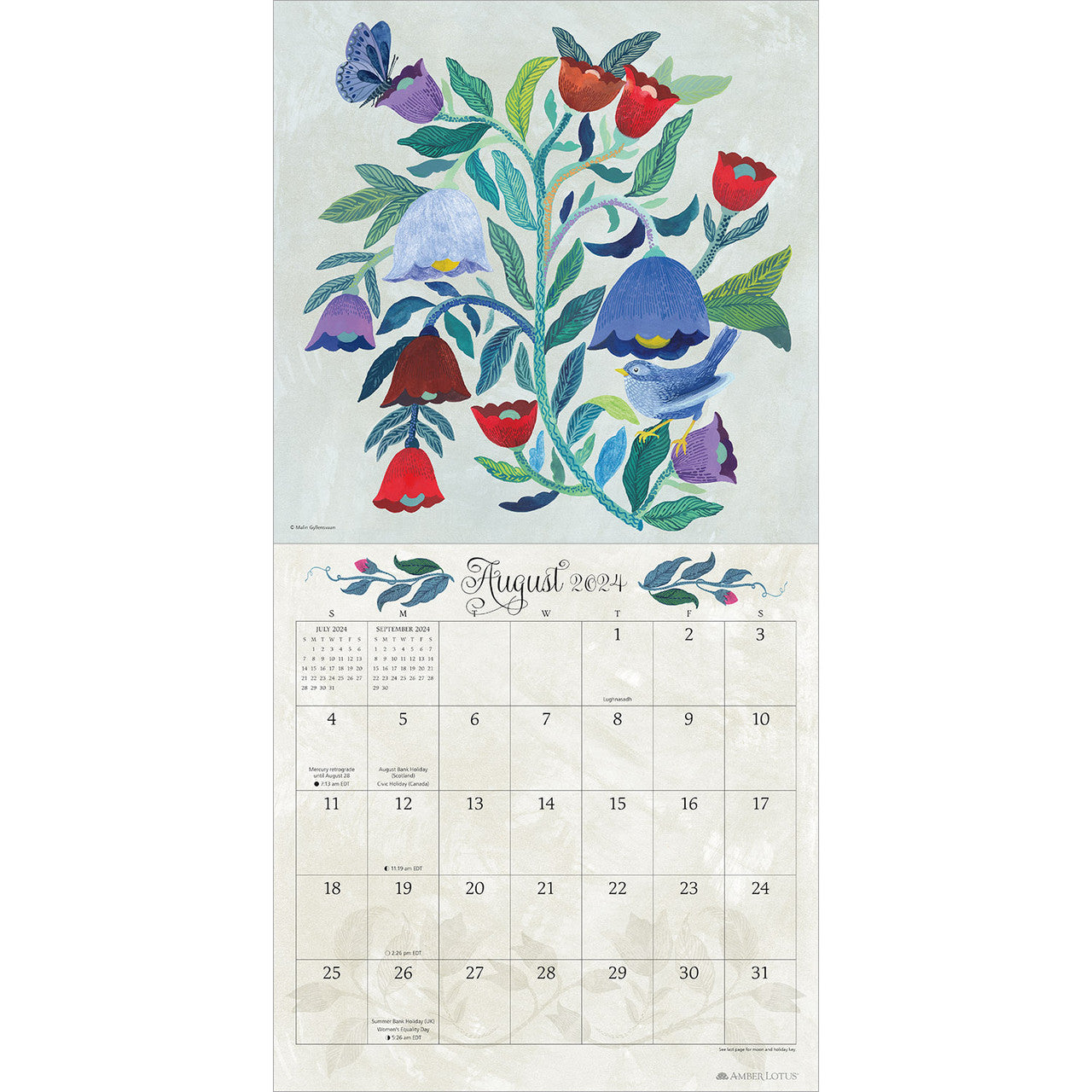2024 "Flora & Fauna - Square Wall Calendar