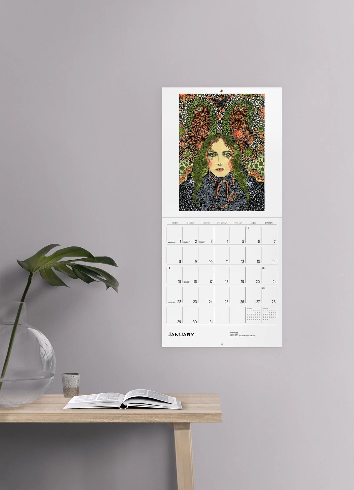 2023 Zodiac: Daria Hlazatova - Square Wall Calendar