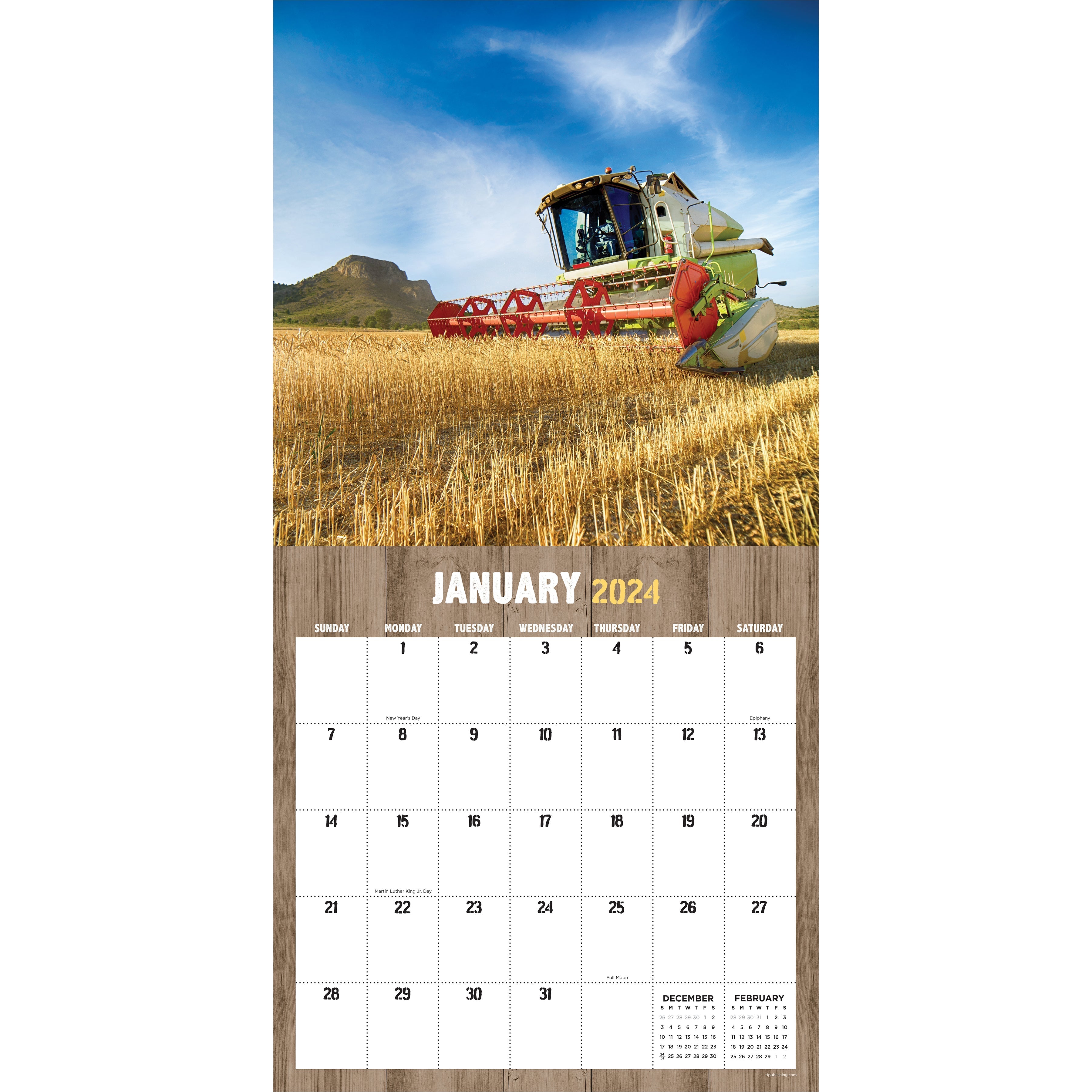 2024 Tractors & Farm Life - Square Wall Calendar US