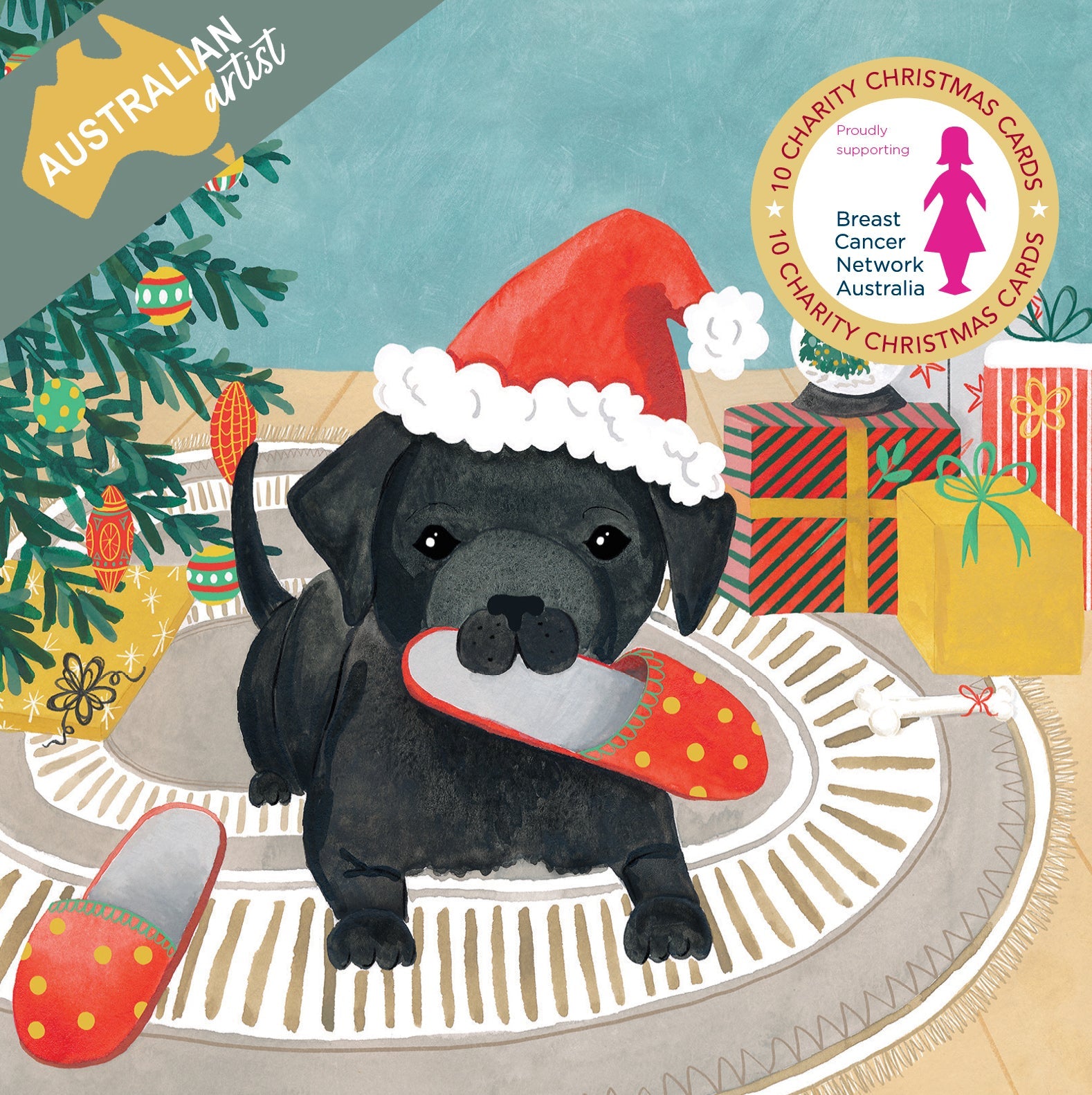 BCNA Christmas Puppy - 10 Charity Christmas Cards Pack