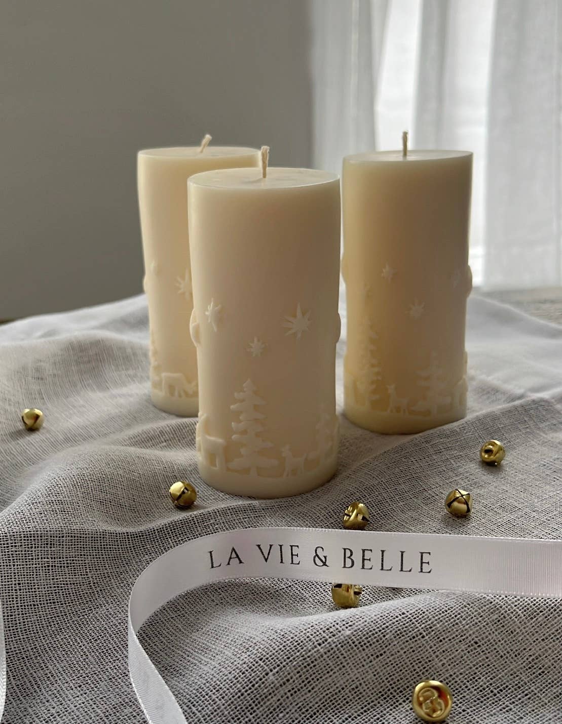 Christmas Pillar Candle (Unscented) - Christmas Candles