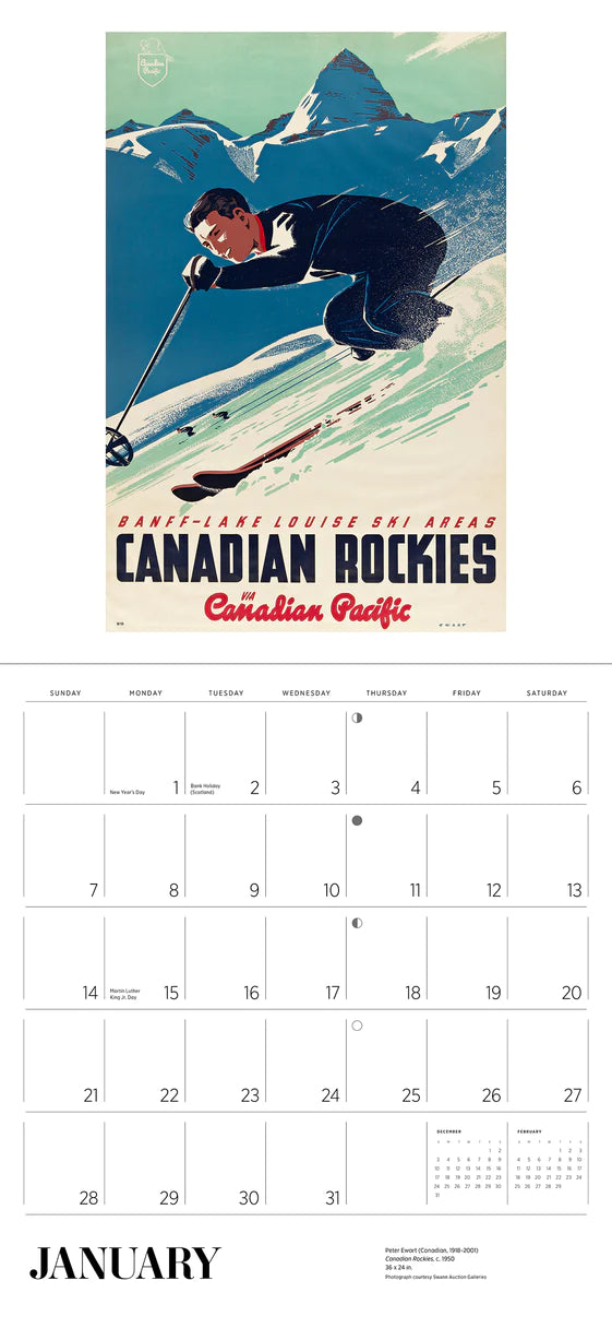 2024 Canadian Travel Posters - Square Wall Calendar